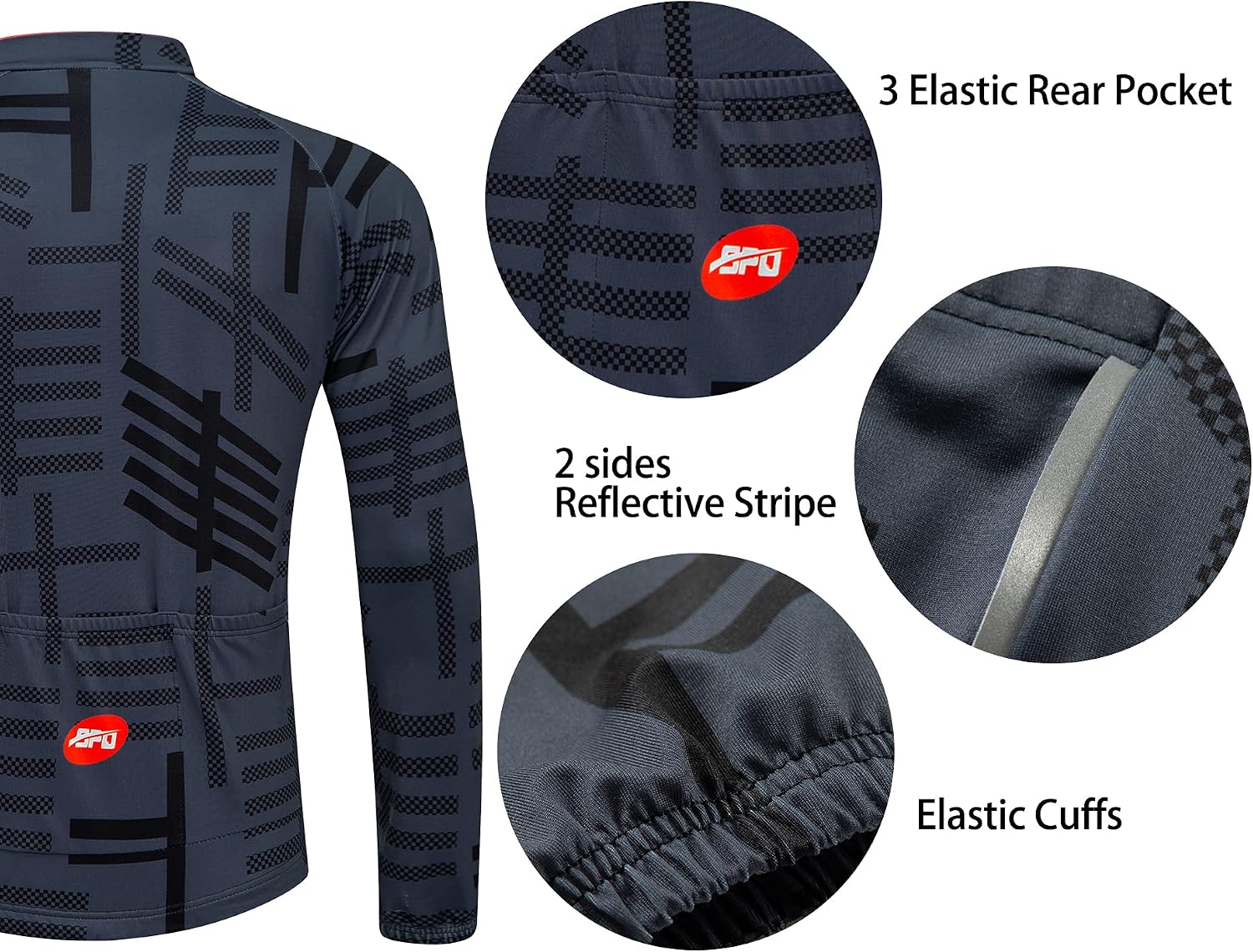 sponeed Cycling Clothes for Men Long Sleeve Mountain Bike Road Bicycle Shirt Jerseys Padded Pants Biking Outfits