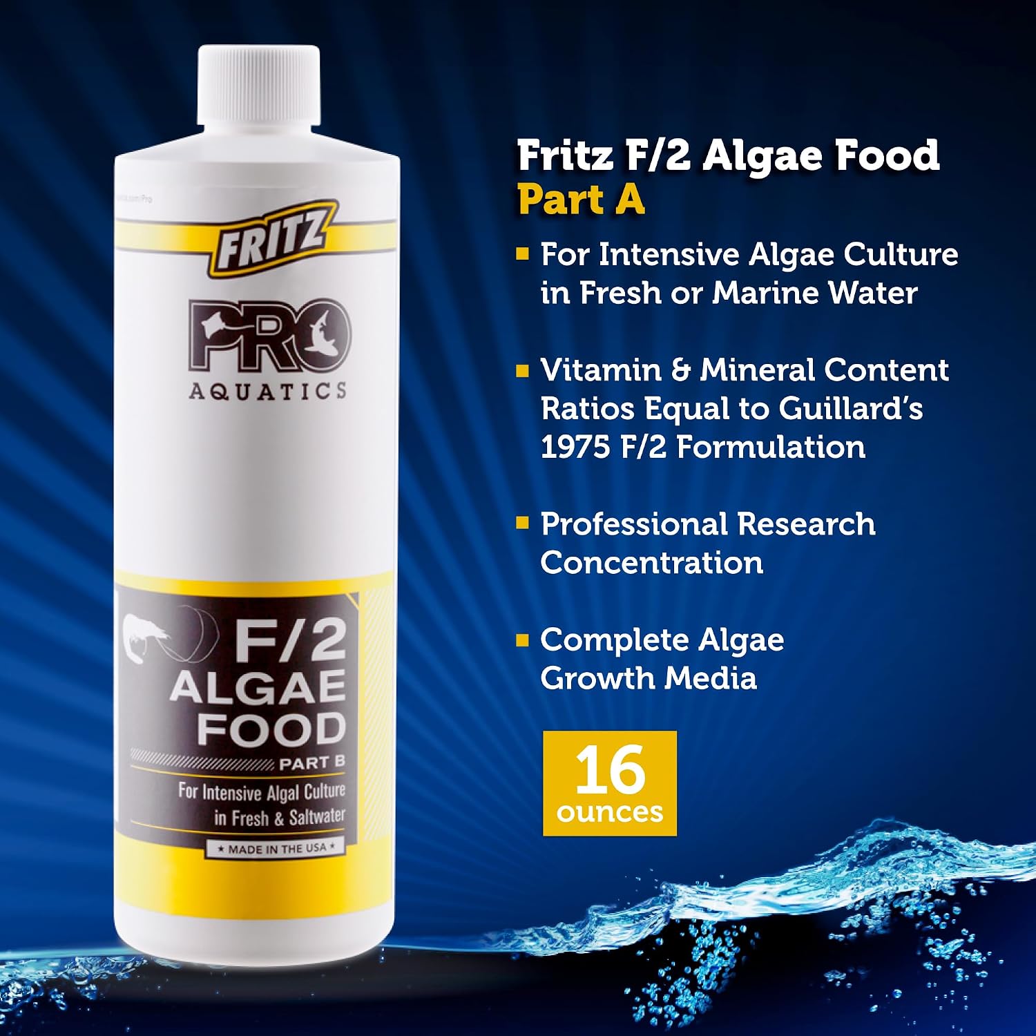 Fritz Aquatics PRO - F/2 Algae Food PTB- 1 Gallon