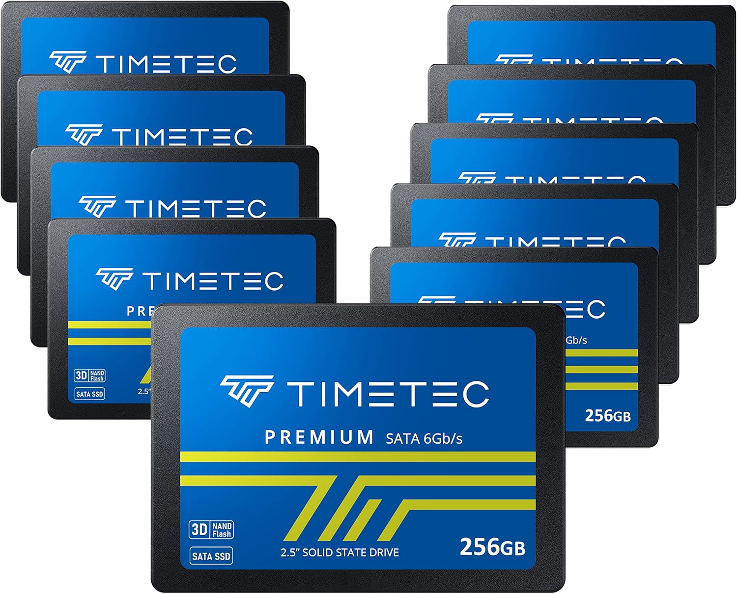 Timetec 512GB SSD 3D NAND SATA III 6Gb/s 2.5 Inch 7mm (0.28") Read Speed Up to 550 MB/s SLC Cache Performance Boost Internal Solid State Drive for