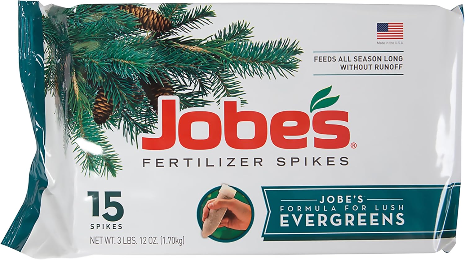 Jobe’s Slow Release Tree and Shrub Fertilizer Spikes, Easy Plant Care for Oak, Maple, Dogwood, Boxwood, and Many More Acid Loving Trees and Shrubs, 9 Count