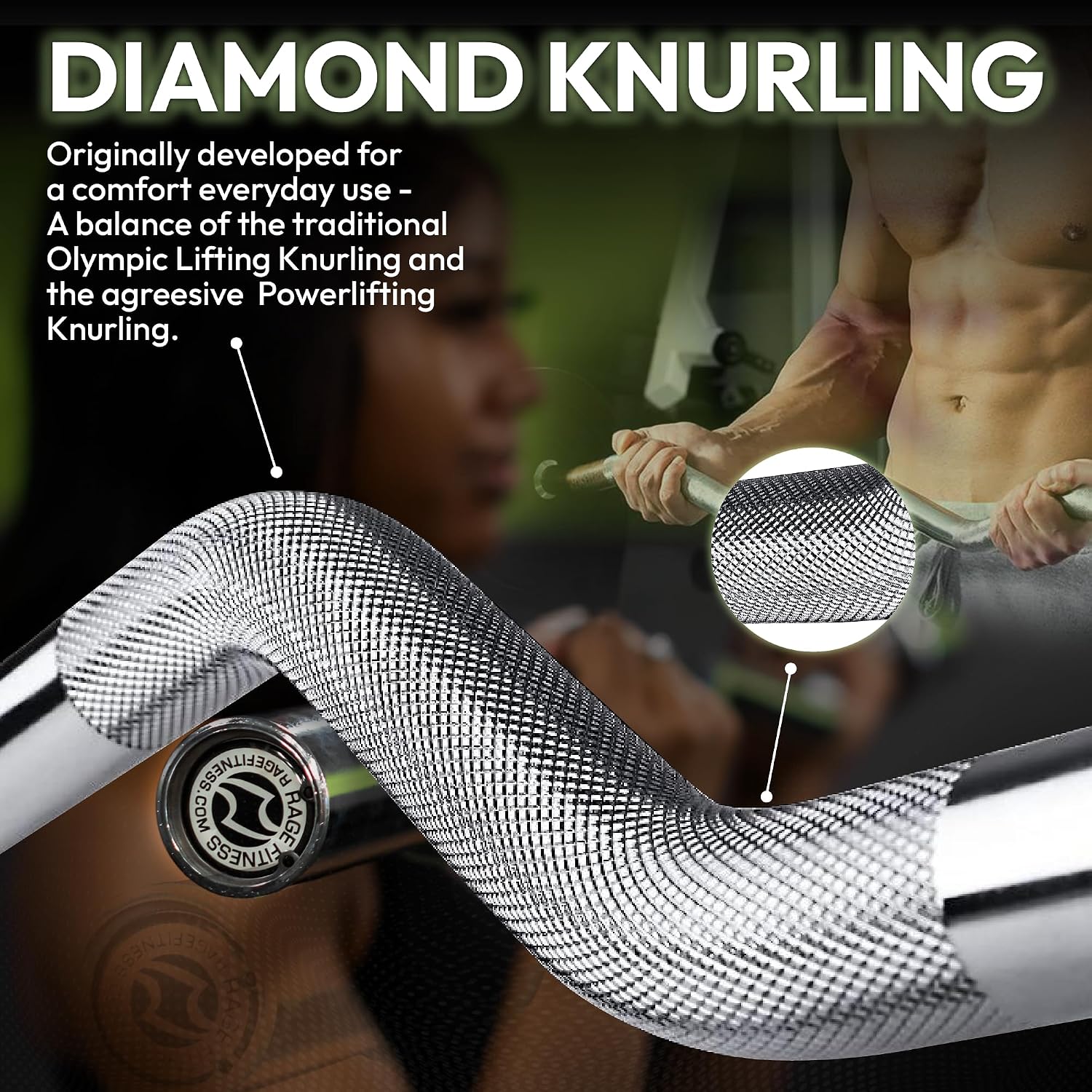 EZ Curl Bar, Alloy Steel Chrome, 47 inch 17lbs Weight, 400lbs Capacity