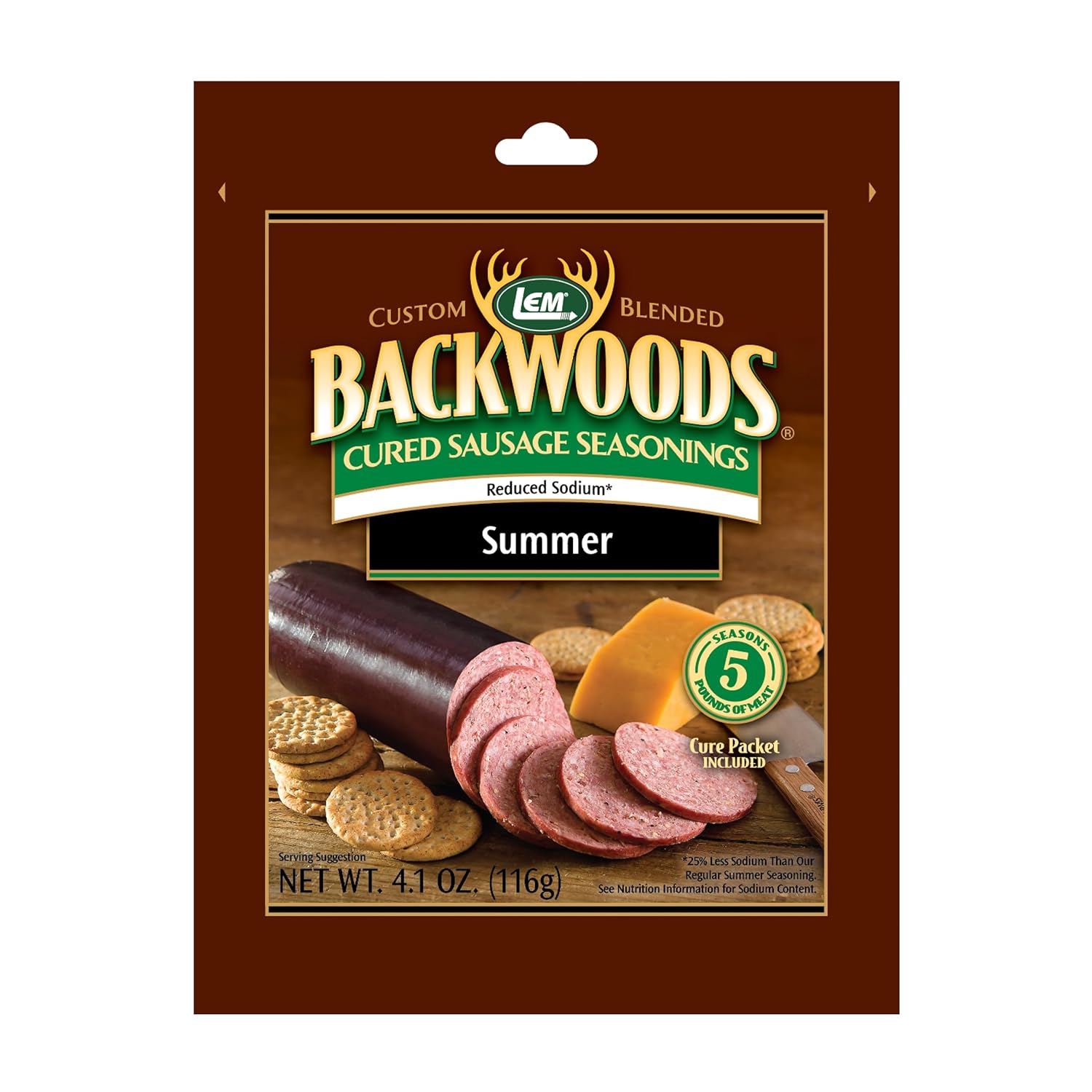 LEM Backwoods Cured Sausage Seasoning with Cure Packet, Jalapeno Summer Sausage