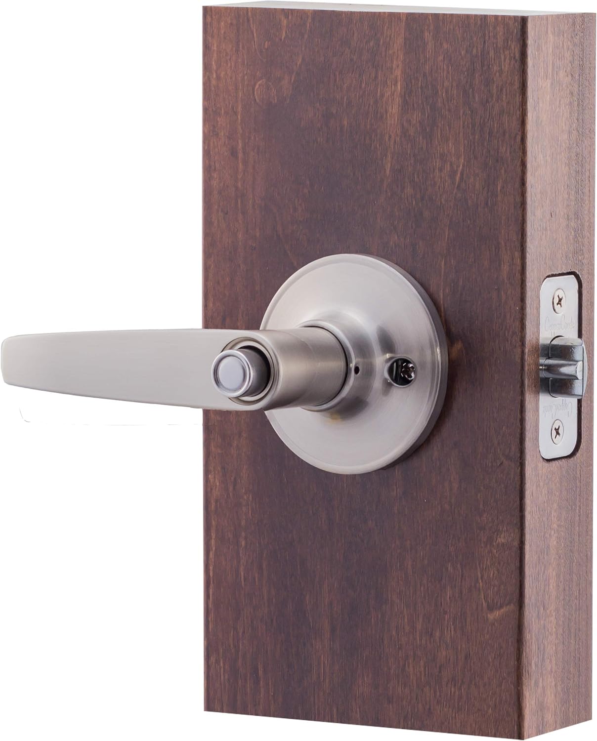 Copper Creek DL1231SS Daley Push Button Privacy Door Lever, Satin Stainless