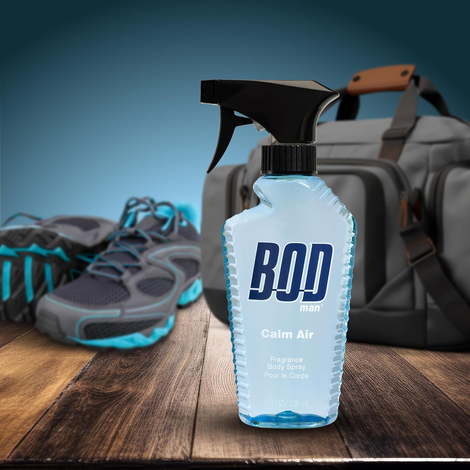BOD man Fragrance Body Spray, Fresh Blue Musk, 8 fl oz