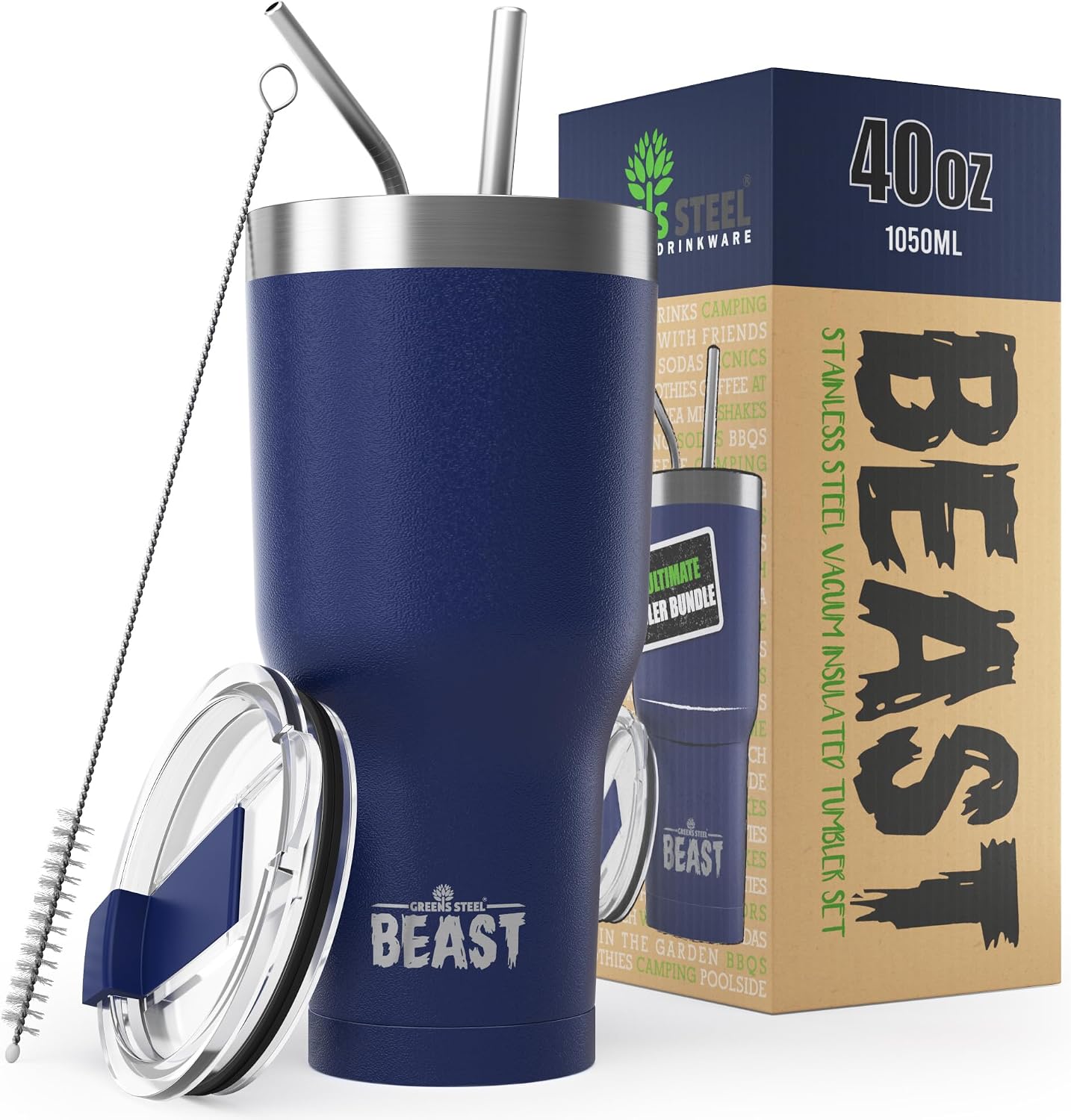 Beast 30 oz Tumbler Stainless Steel Vacuum Insulated Coffee Ice Cup Double Wall Travel Flask (Cupcake Pink)