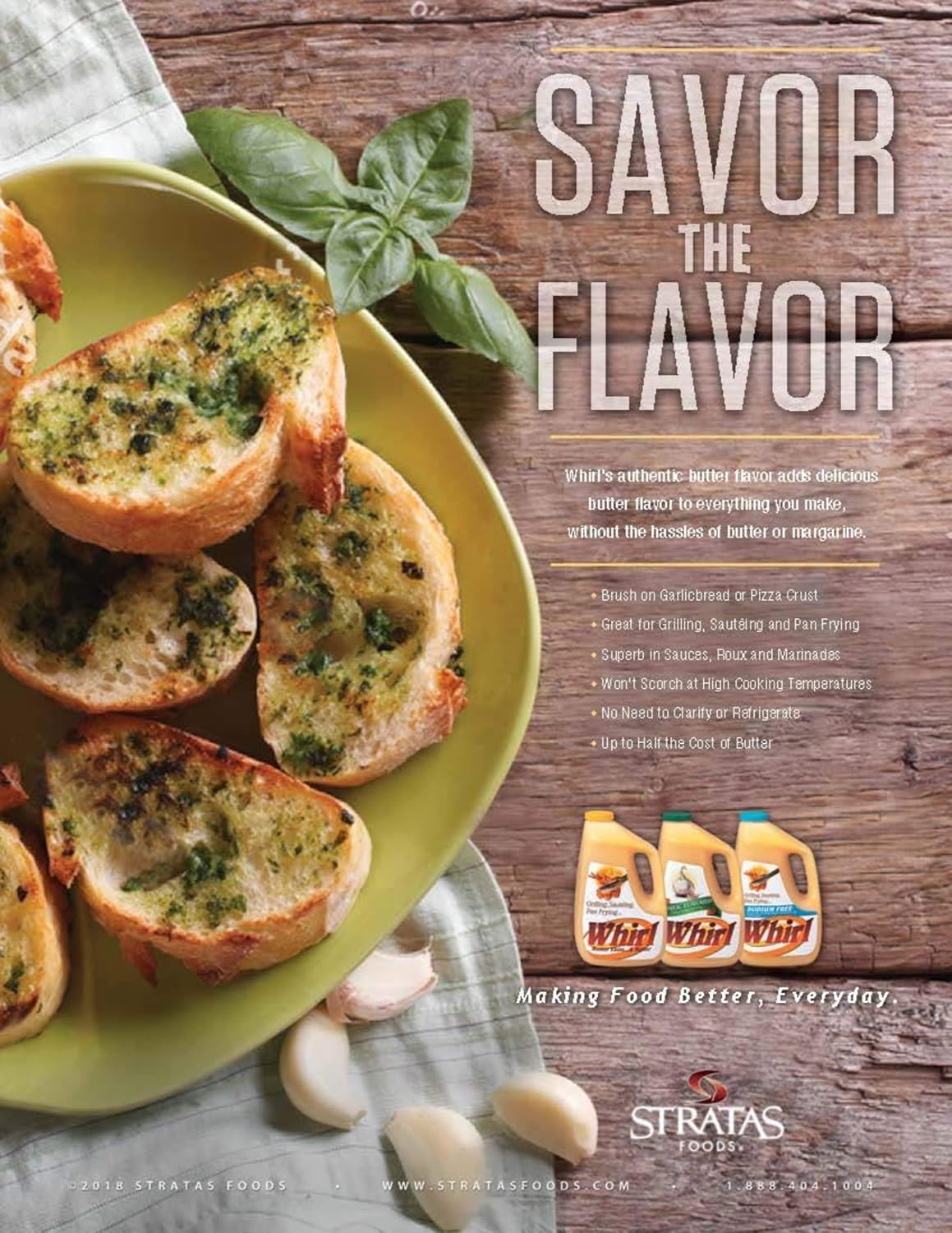 Garlic Whirl Butter-Flavored Oil, 1 Gallon