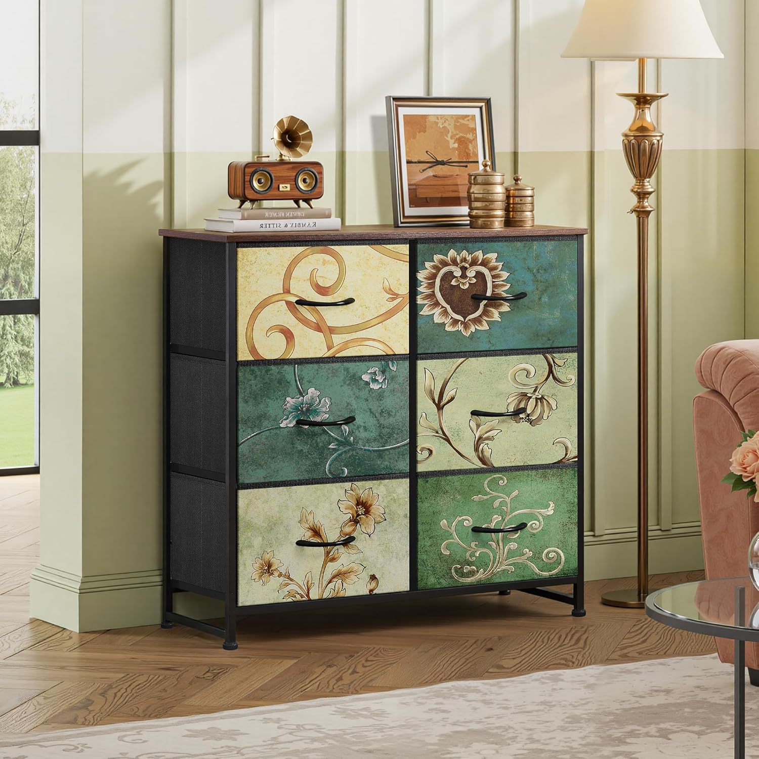 WLIVE Dresser for Bedroom with 6 Drawers, Light Grey