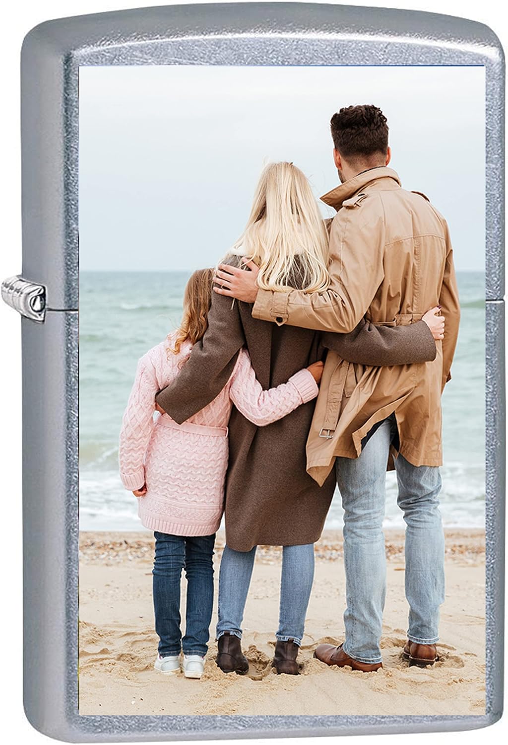 Zippo Personalized Your Image, Photo Or Logo UV Printed Lighter Groomsmen | Engraving on The Back - Ideal gift for birthdays, Father's Day, Christmas