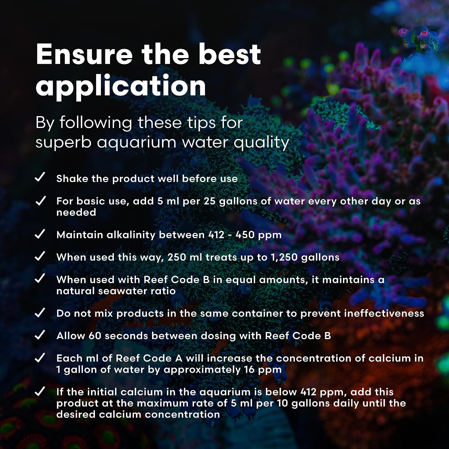 Brightwell Aquatics ABARCA2L Reef Code A Liquid Salt Water Conditioners for Aquarium, 67.6-Ounce