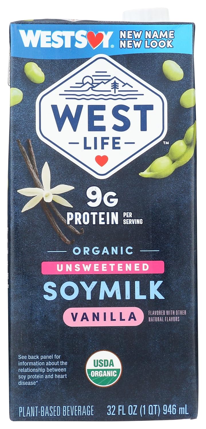 Westsoy, Soy Milk Vanilla Unsweetened Organic, 32 Fl Oz