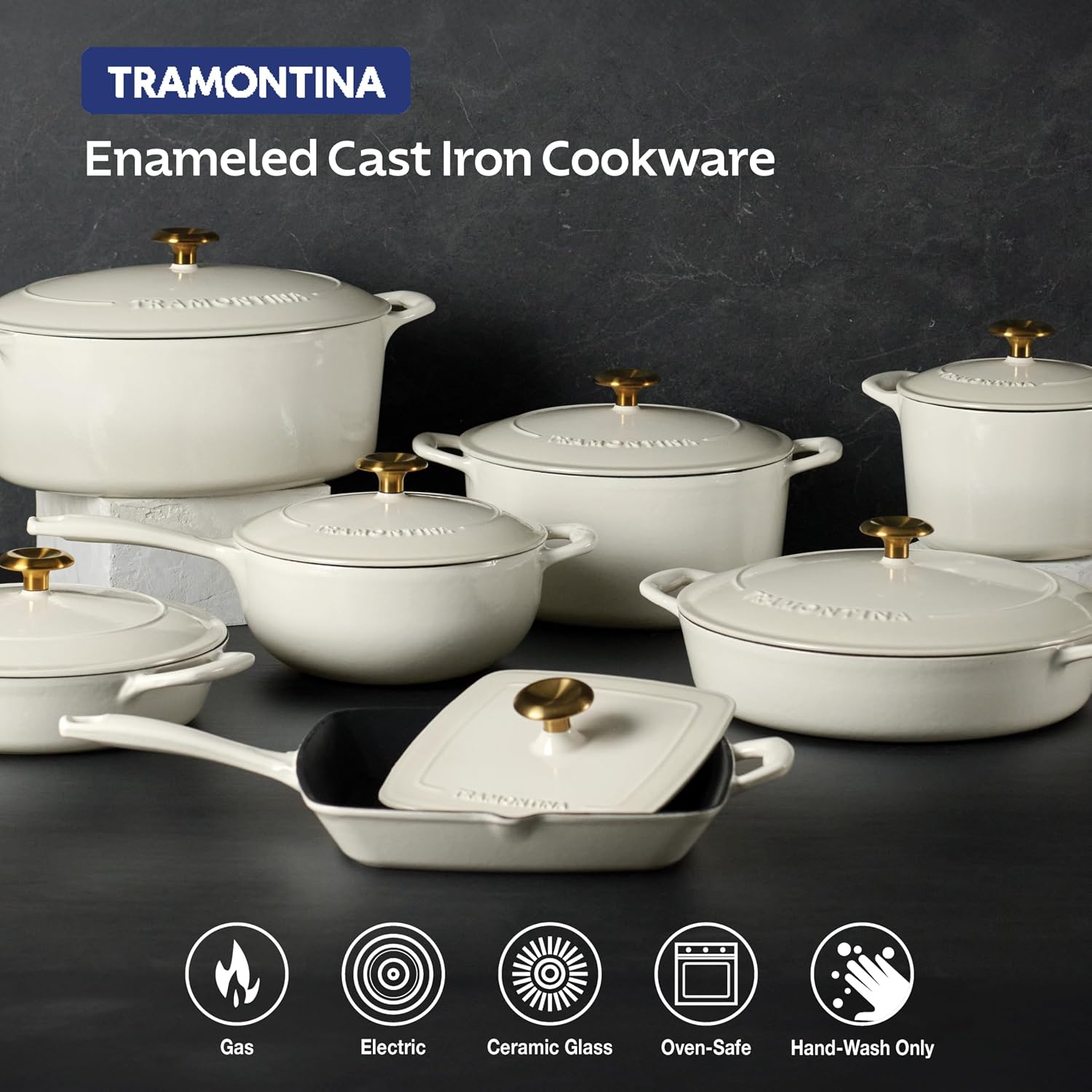 Tramontina Bestow Enameled Cast Iron 10-Inch Skillet, Blue | Perfect Pan for Frying, Searing, and Oven-to-Table Cooking