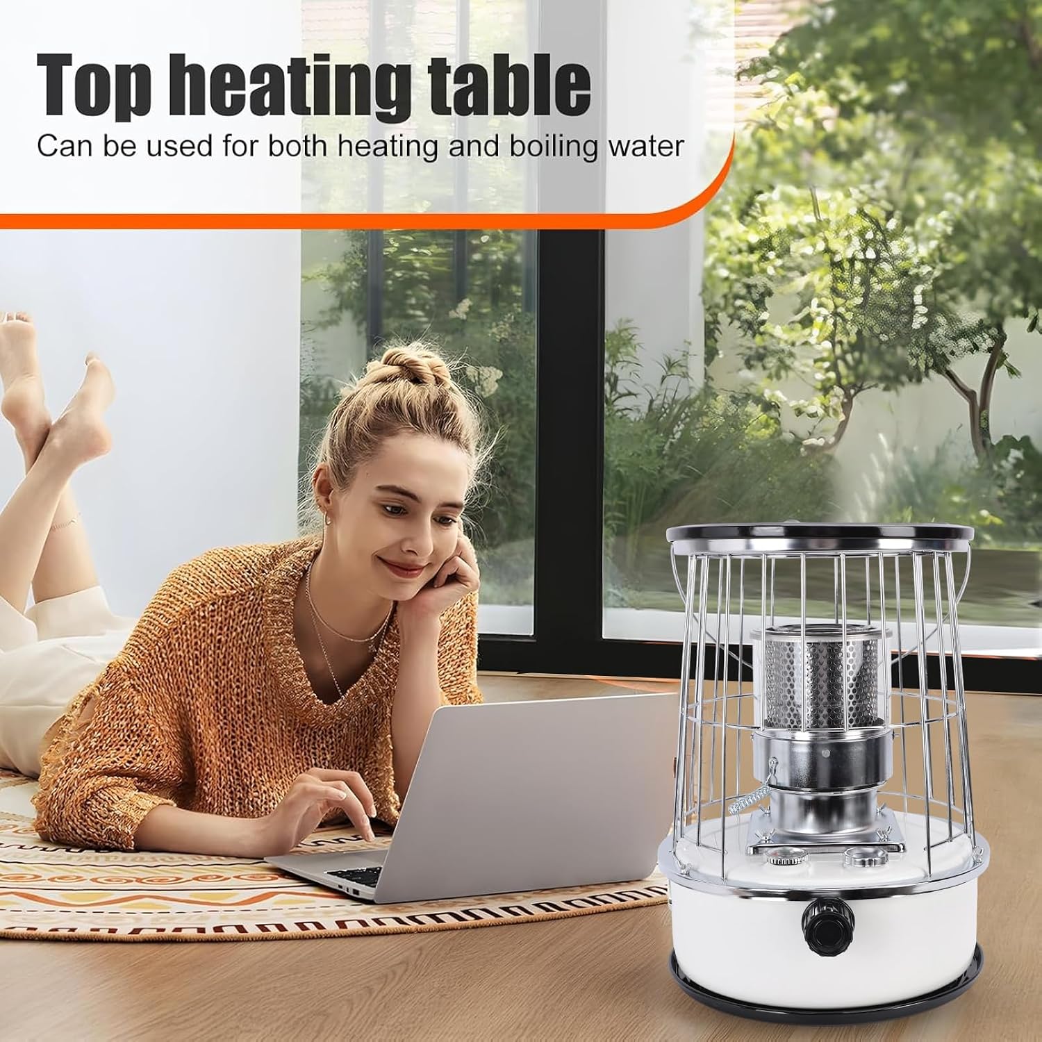 Luocute Portable Kerosene Heater, 10000BTU / H Indoor Outdoor Space Heater with Anti Tipping Guard