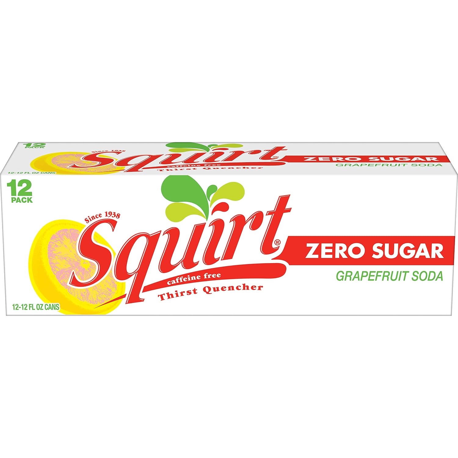 Squirt Soda, Grapefruit, 12 Fl Oz Cans, 12 Pack