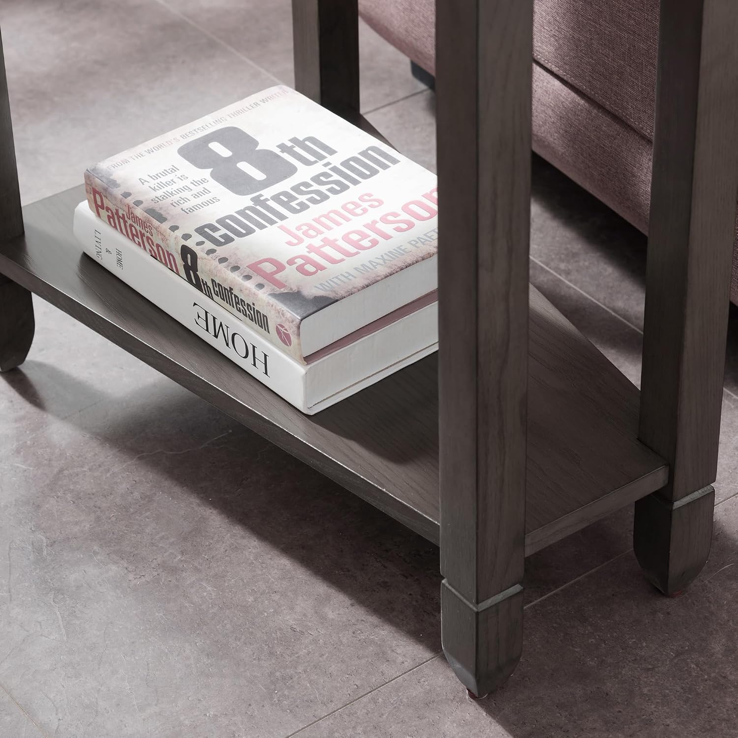 Leick Home Delton Wedge End Table, 17", Sienna
