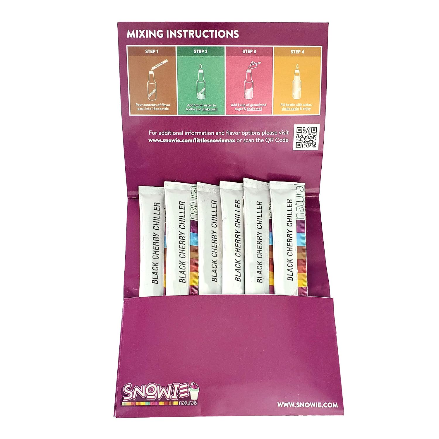SNOWIE Natural Shaved Ice Flavor Syrup (Aloha Hawaii, 4 (1pt) Sticks)