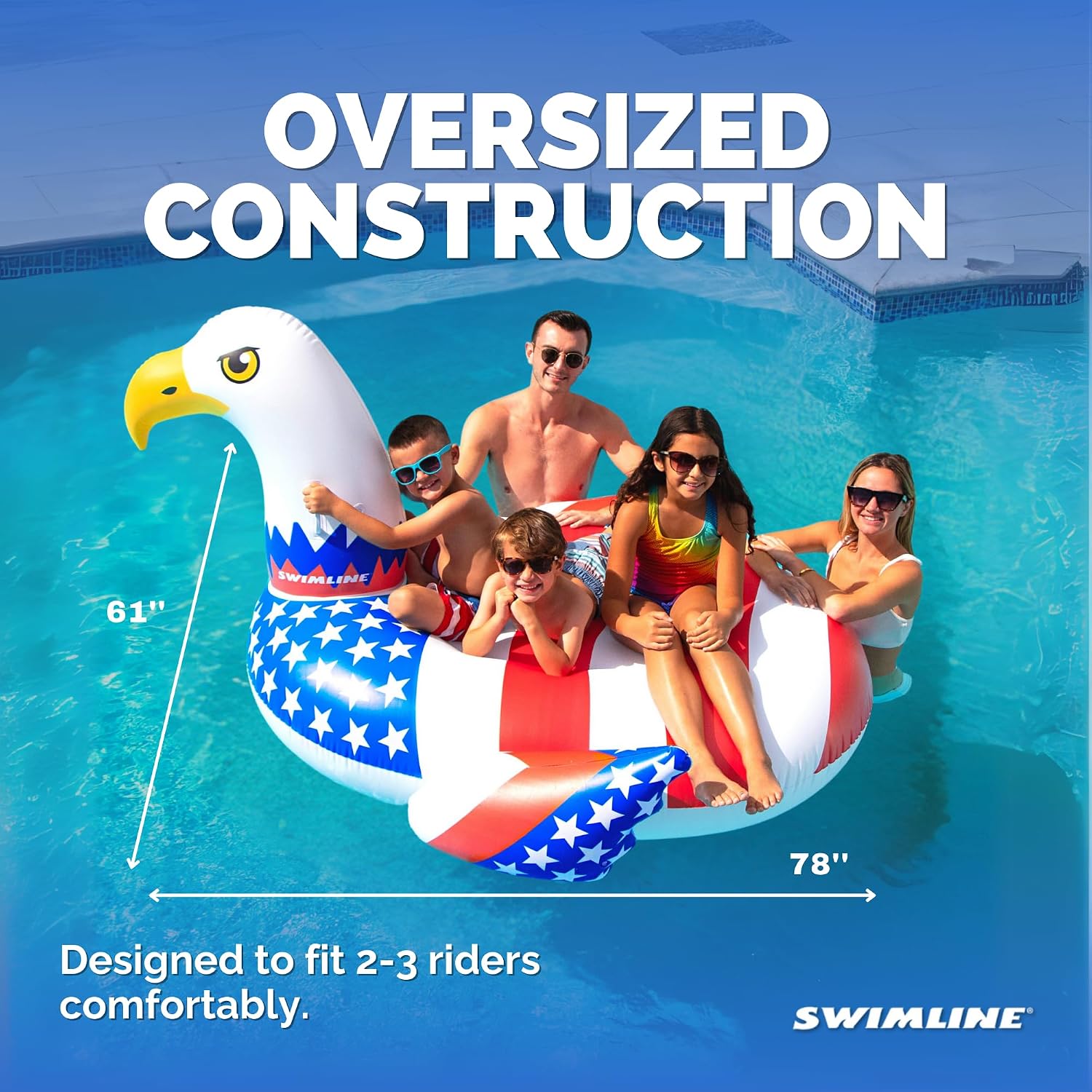 SWIMLINE Original Giant Inflatable Pool Float Floatie Ride-On