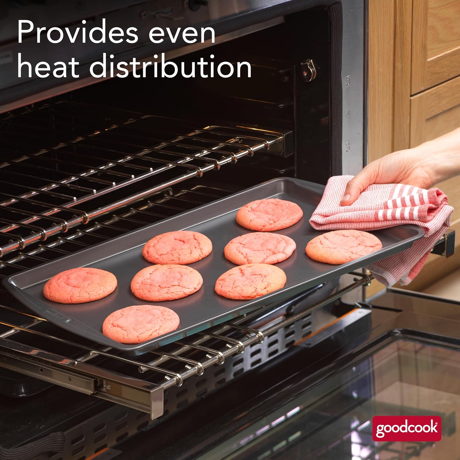 GoodCook Everyday Nonstick Steel Baking Sheet, 17 x 11-Inch, Gray