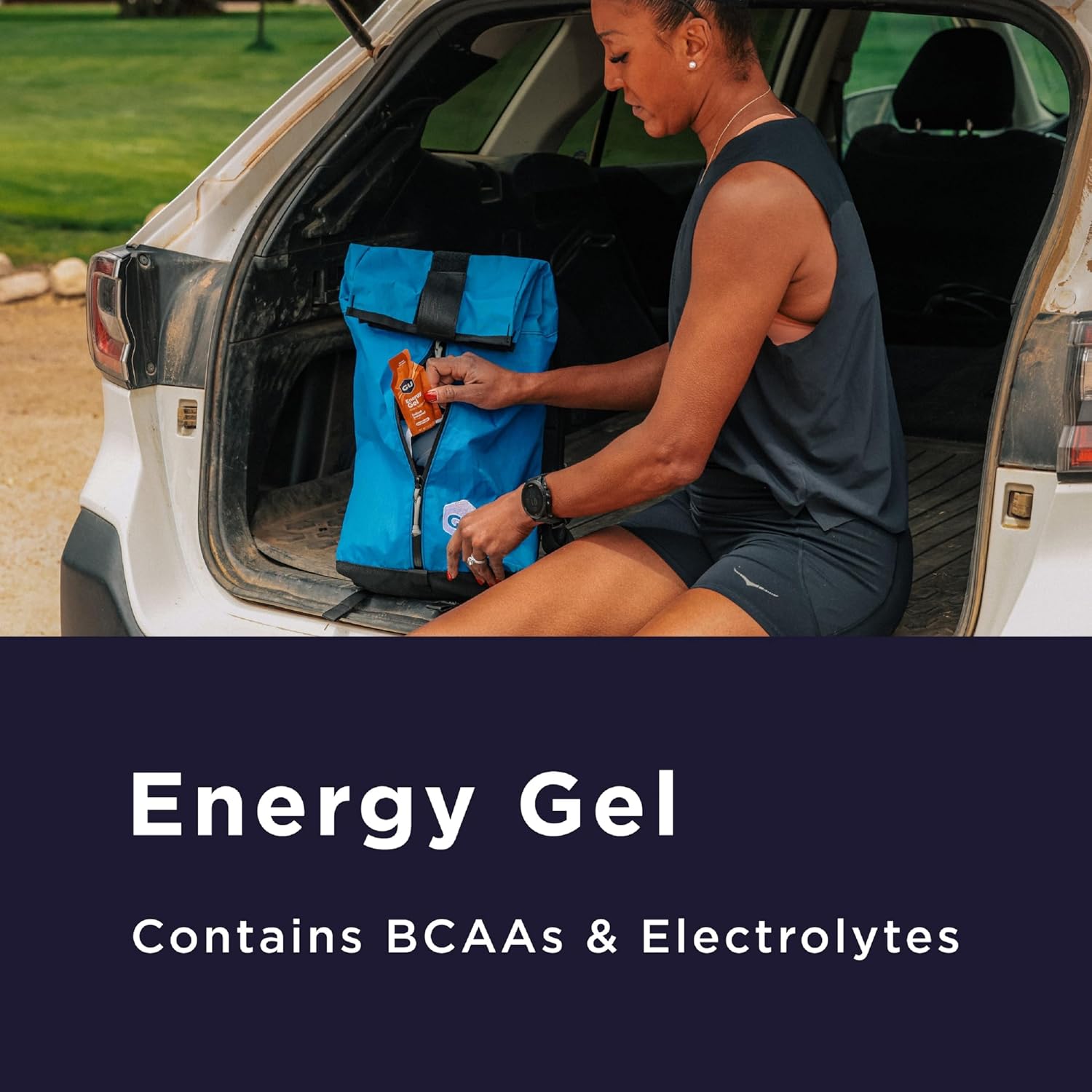 GU Energy Original Sports Nutrition Energy Gel, Vegan and Dairy-Free On-the-Go Energy for Any Workout, Vanilla Bean, 8-Count