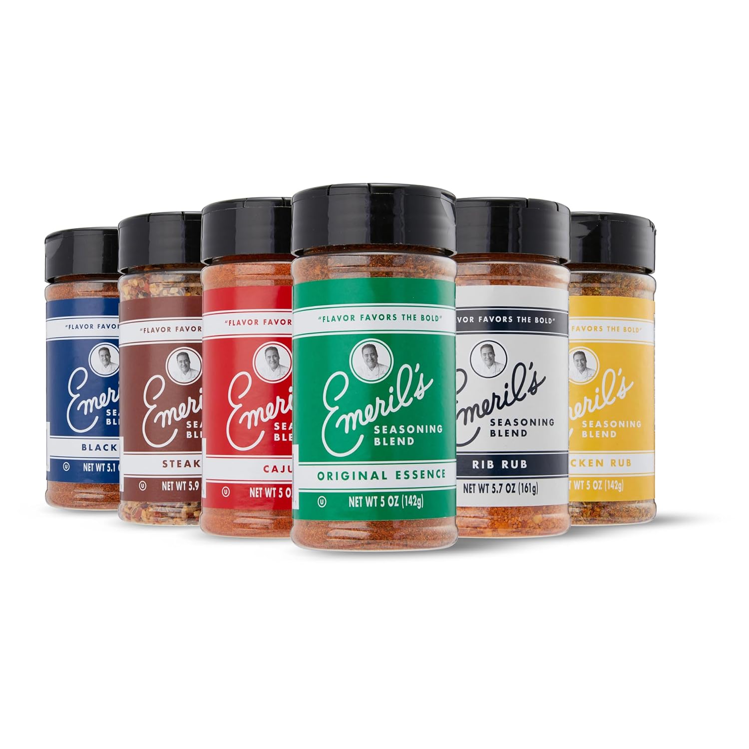 Emeril Lagasse 5 Oz, 3-Pack and 6-Pack Seasoning Blend: Original Essence, Cajun, Blackened, Chicken Rub, Steak Rub and Rib Rub Best Seasonings and Spices for Cooking (3PK - Chicken/Steak/Rib Rub)