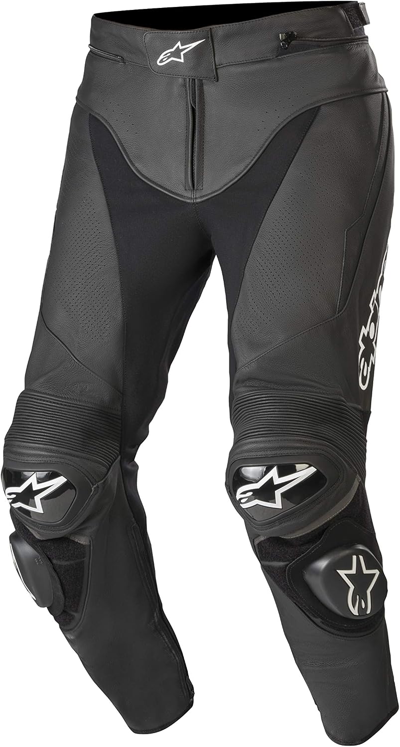 Alpinestars Track V2 Leather Men's Street Motorcycle Pants - Black / 46