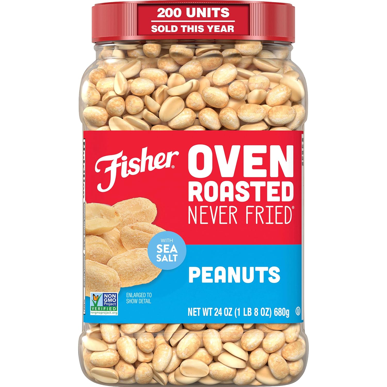 Fisher Oven Roasted Never Fried Deluxe Mixed Nuts, 24 Ounces