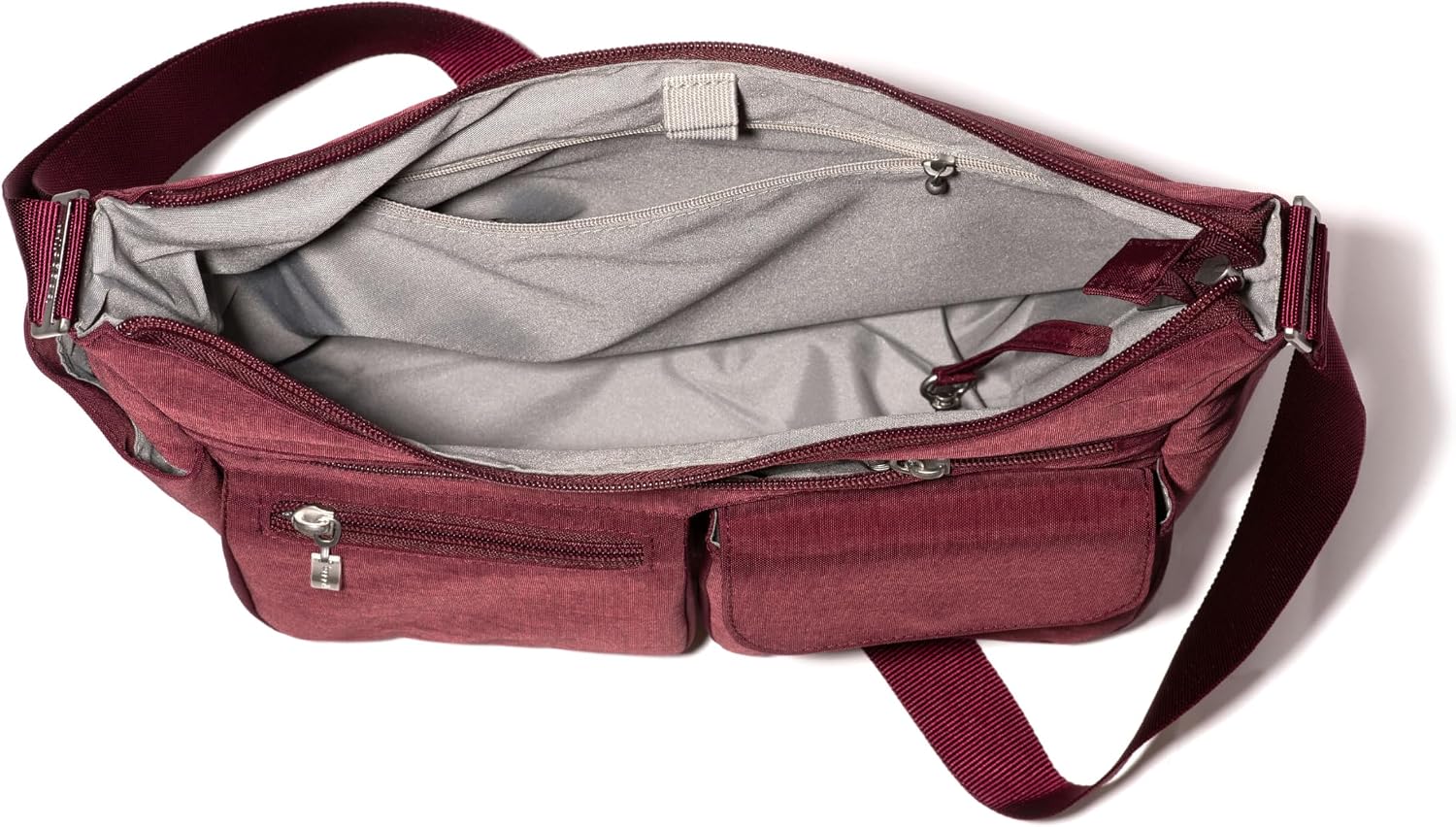 Baggallini womens Everywhere Bagg Crossbody Women 11x9 Lightweight Nylon Hobo Water-resistant Travel Bag W/Rfid