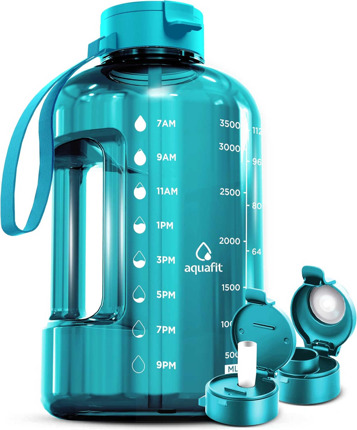 AQUAFIT 1 Gallon Water Bottle with Time Marker
