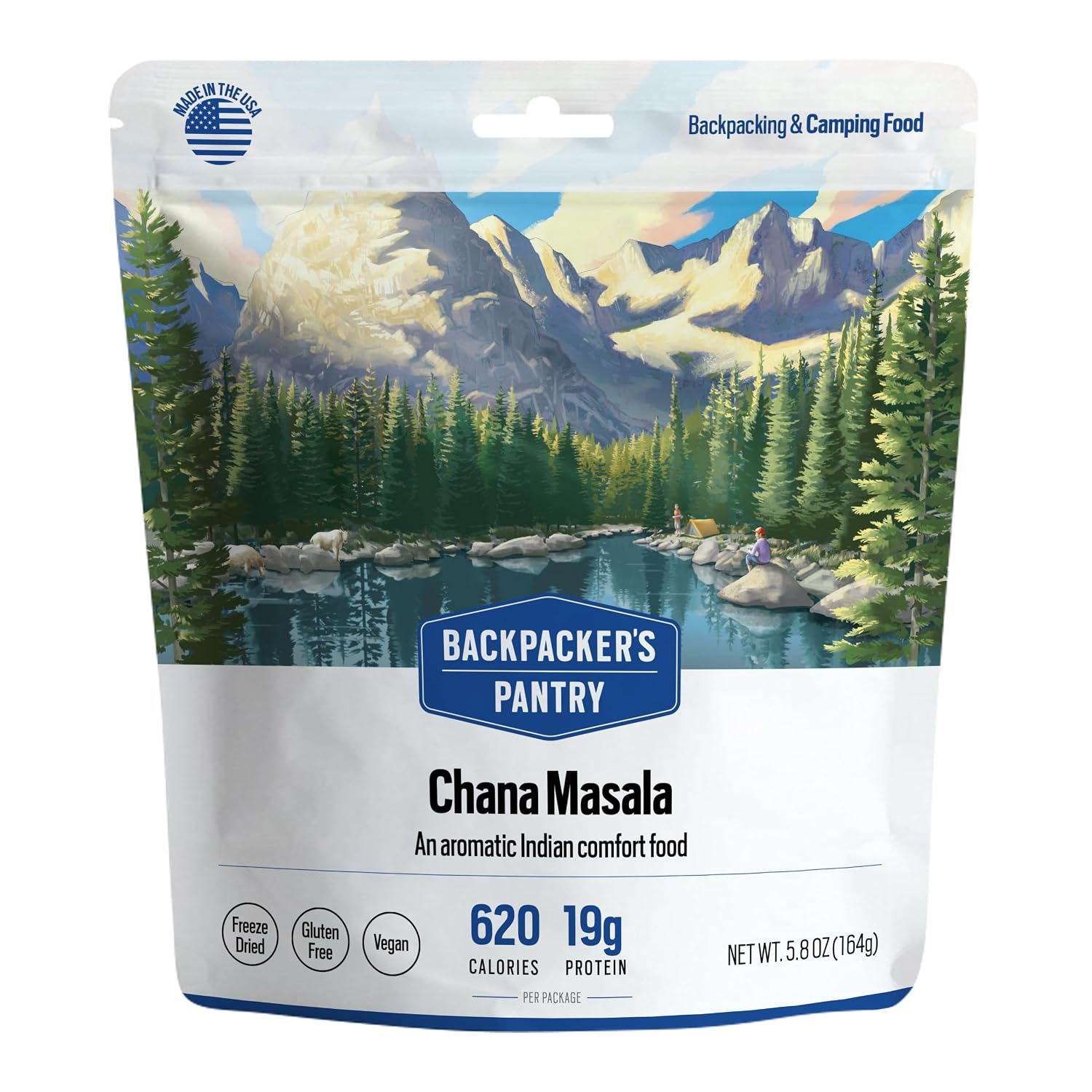 Backpacker's Pantry Lasagna | 1-Pack | 29g Protein | 620 Cal | Vegetarian, Nut Free | Made in the USA | Freeze Dried Meal & Camping Food