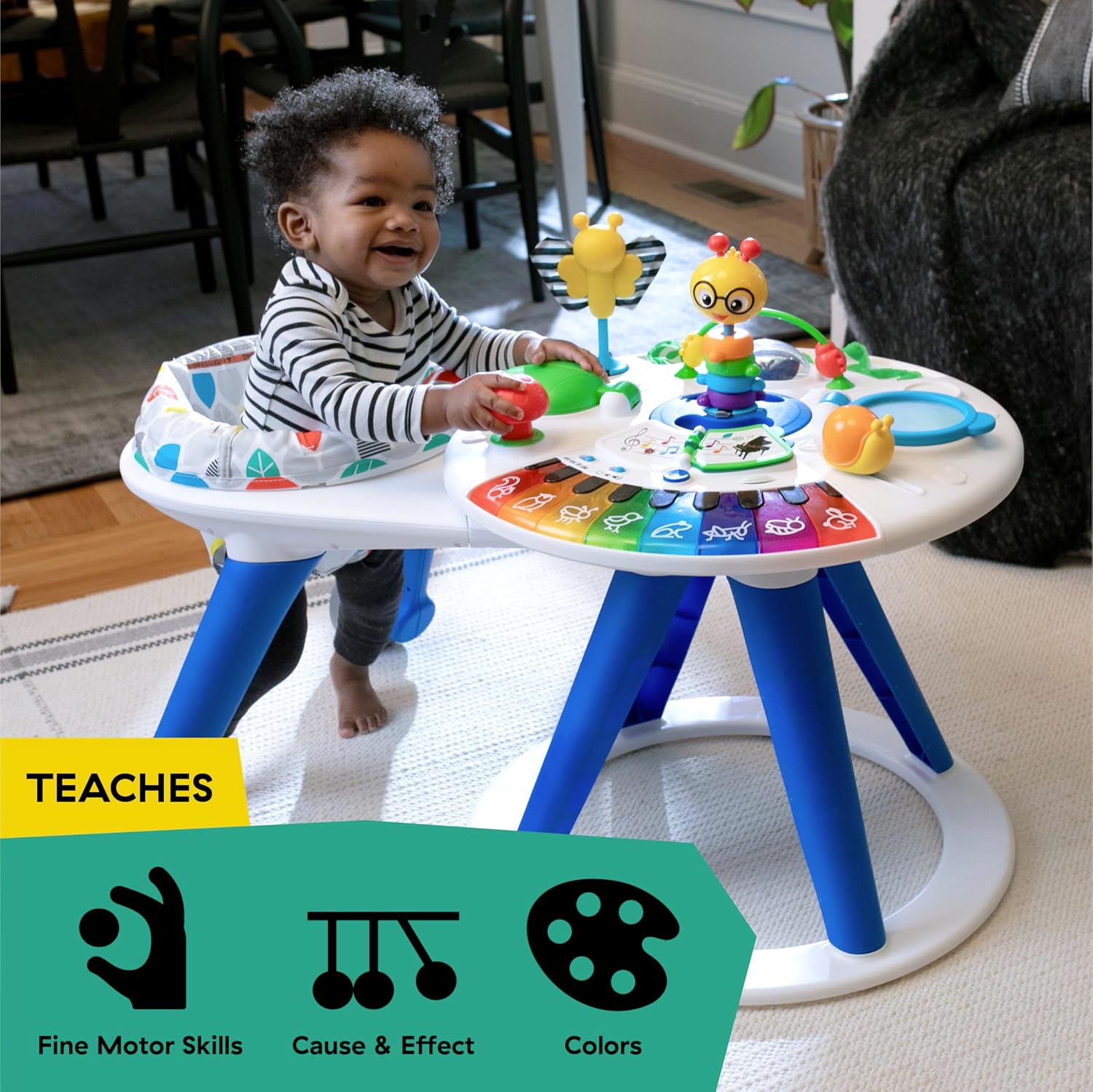 Baby Einstein 4-in-1 Activity Center & Walker with Piano, Age 6M+