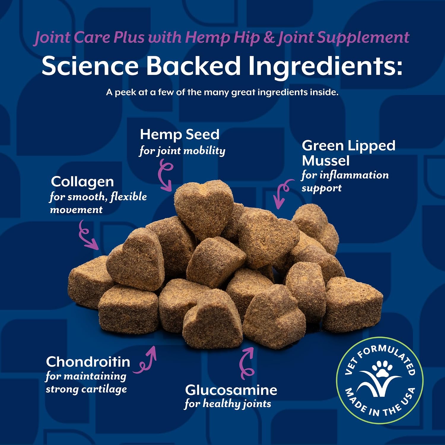 NaturVet Hip & Joint Supplement, Joint Care Plus for Dogs, 120ct
