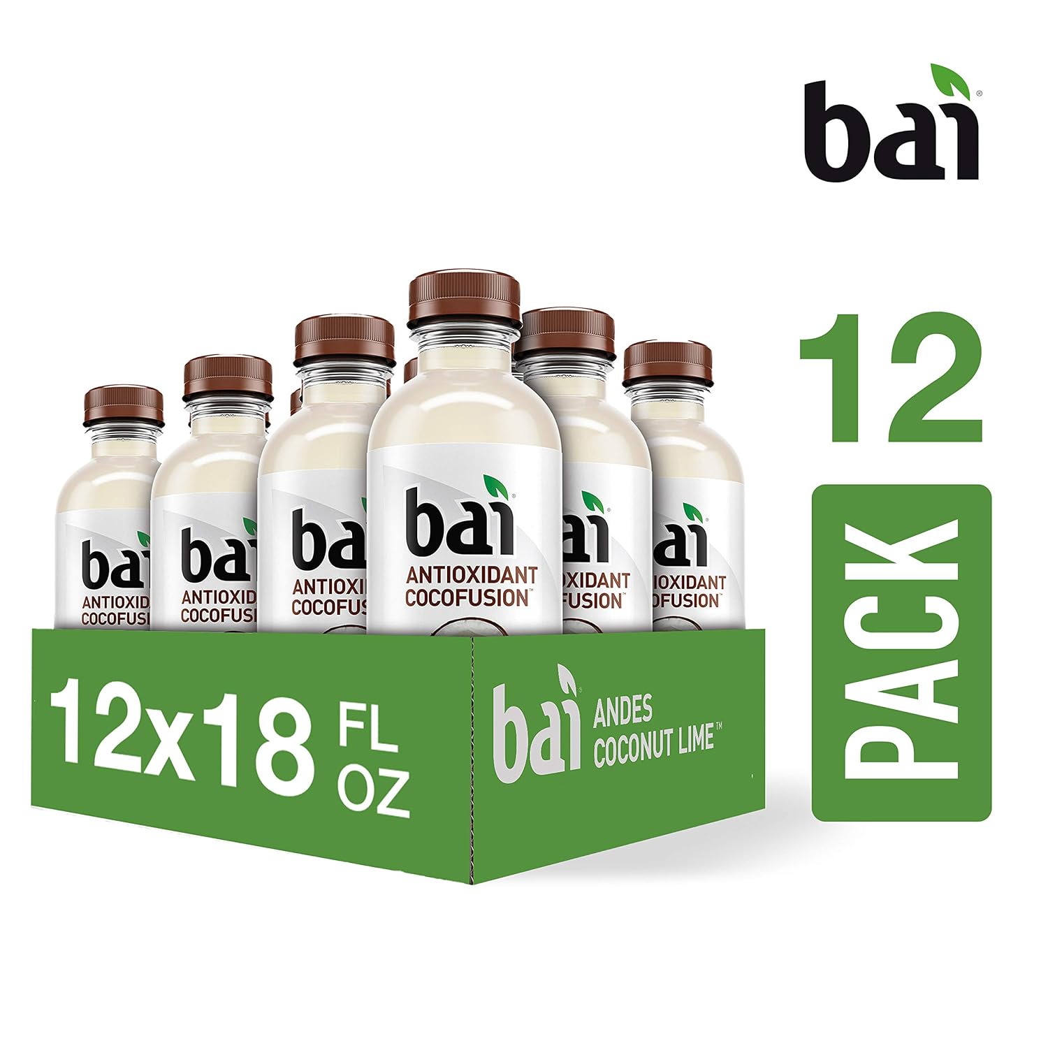 Bai Coconut Flavored Water Puna Coconut Pineapple, Antioxidant Infused, Coconut Pineapple Flavored Water Drink, 18 Fluid Ounce Bottles, 6 Count