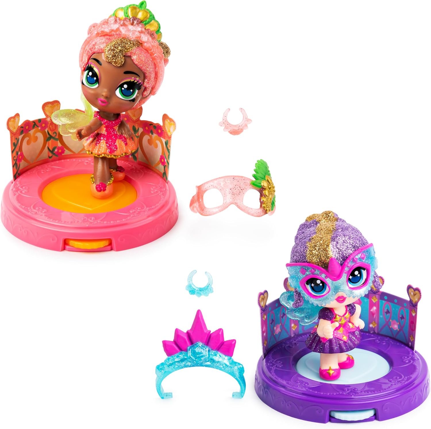 Hatchimals, Pixies Royals 2-Pack, 2.5-Inch Collectible Dolls and Accessories, for Kids Aged 5 and Up (Styles May Vary)