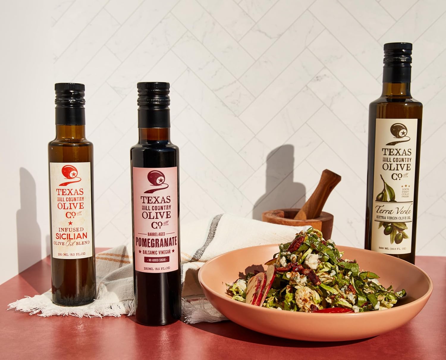 White Lemon Balsamic Vinegar - Gourmet Barrel Aged Infused Balsamic Vinegar - Great for Dressing Dipping Glazing - No Artificial Flavors or Added Sugar - Made in Texas (8.5 oz)