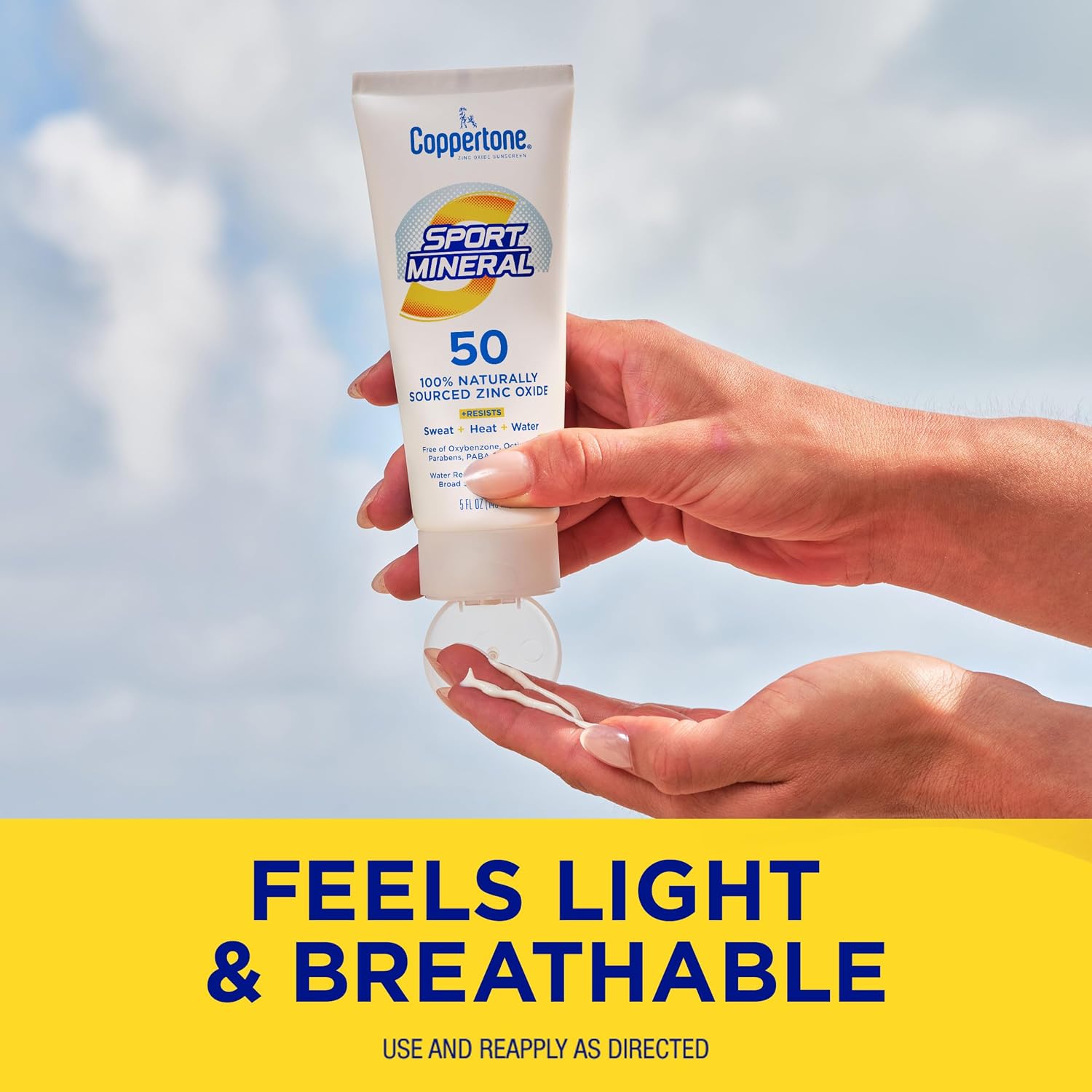 Coppertone SPORT Sunscreen Lotion SPF 30, 7 FL OZ | Sunscreen Lotion with Vitamin E, Sweat, Heat and Water Resistant, PABA, Oxybenzone, Octinoxate, Paraben and Dye Free