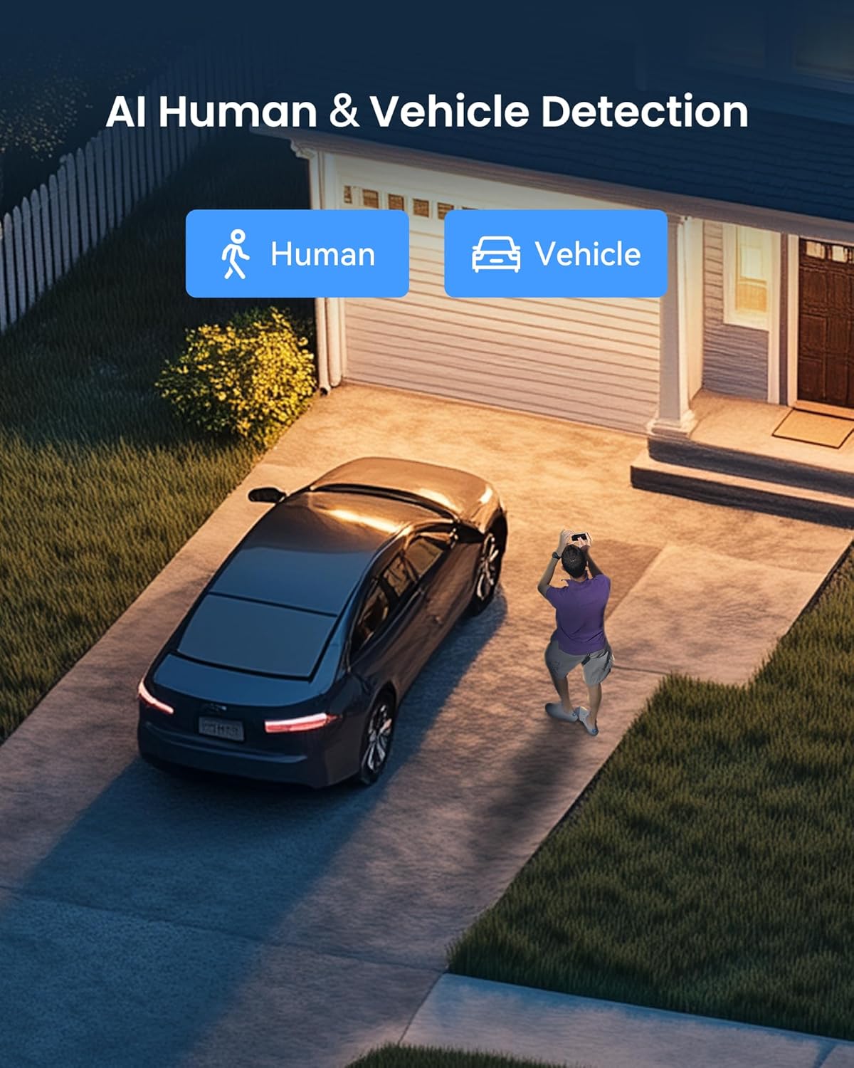 ZOSI H.265+ 8 Channel 5MP Lite Security DVR Recorder, Hybrid 4-in-1, NO HDD | AI Human Vehicle Detection, Alert Push