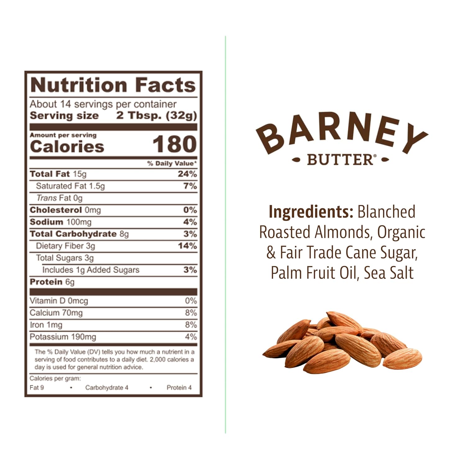 Barney Butter Almond Butter, Smooth, 16 Ounce Jar, Skin-Free Almonds, No Stir, Non-GMO, Gluten Free, Keto, Paleo, Vegan