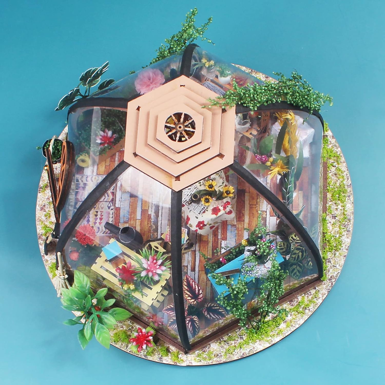GuDoQi DIY Miniature Dollhouse Kit with Furniture, Tiny House kit 1:24 Scale, Need to Assemble Around 30 Hours