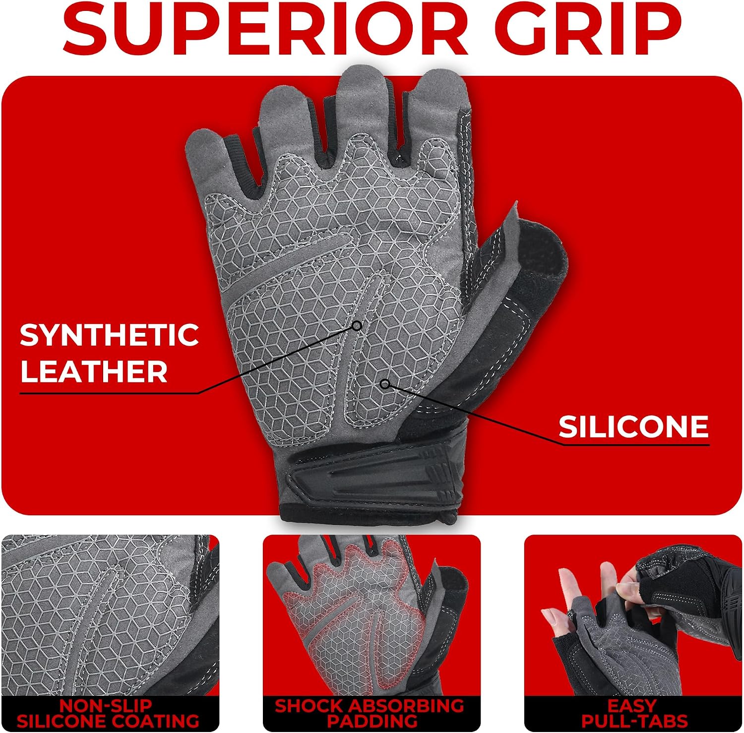 HANDLANDY Framer Work Gloves Open-Finger Carpenters Gloves, Fingerless Gaming Gloves for Tactical Shooting, Airsoft, Hunting, Police Work and Hiking L