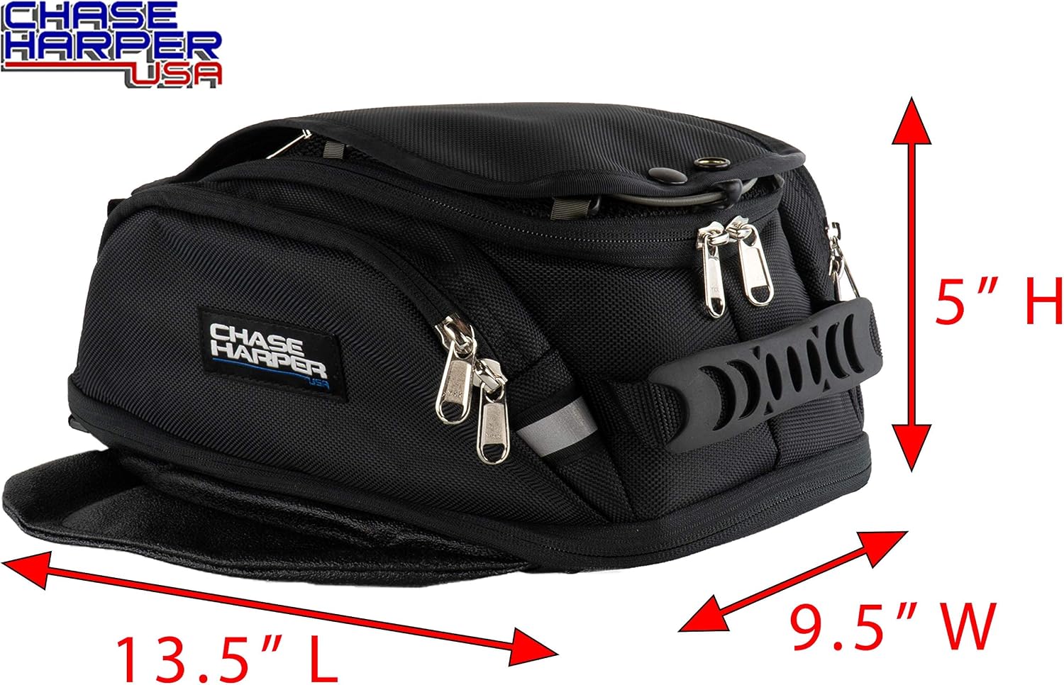 6X Magnetic Tank Bag - Water-Resistant, Tear-Resistant, Industrial Grade Ballistic Nylon with Anti-Scratch Rubberized Polymer Bottom, Super Strong Neodymium Magnets