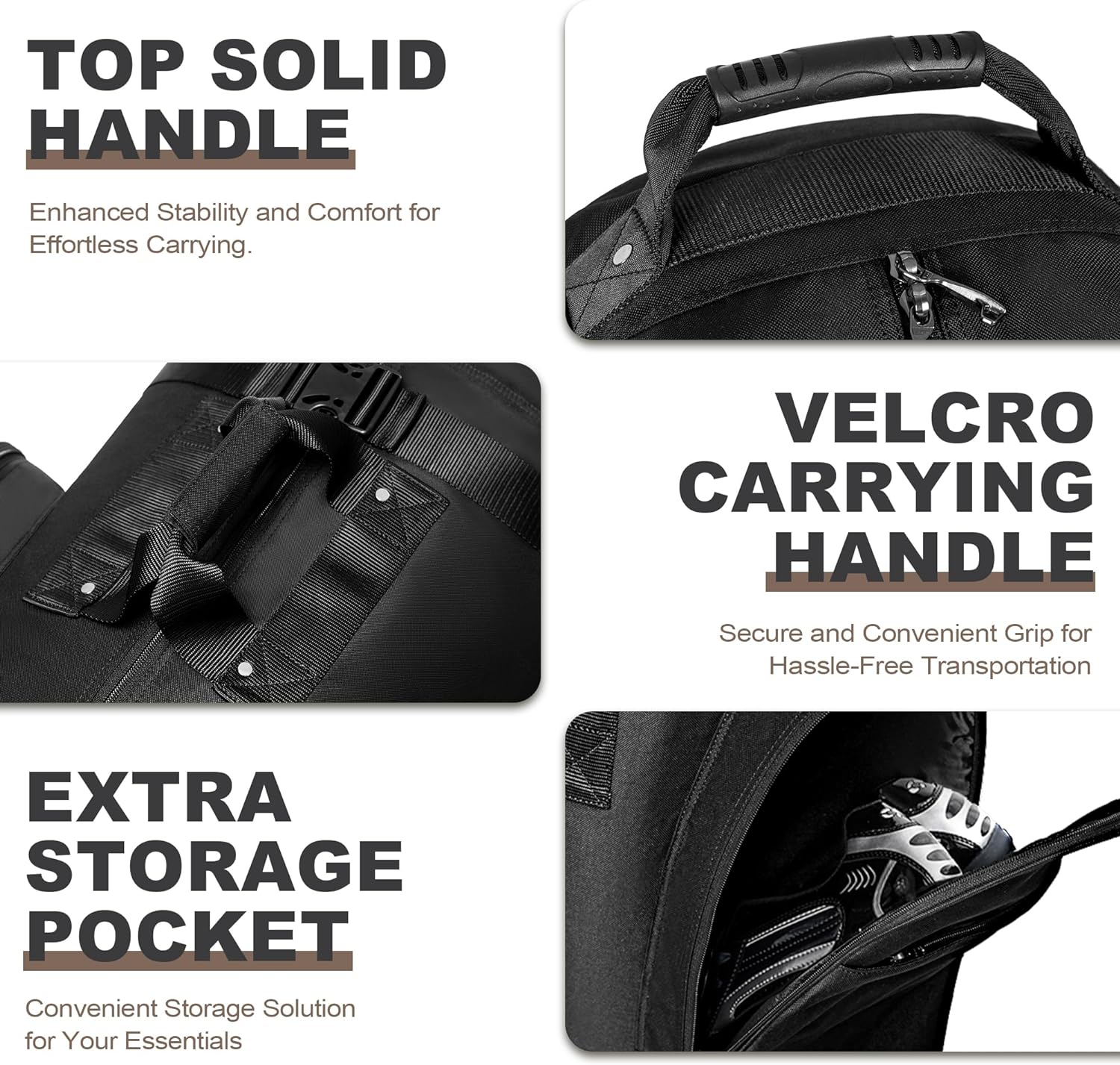 Golf Travel Bag - Heavy Duty 600D Polyester Oxford Wear-Resistant | Excellent Zipper Universal Size with Wheels