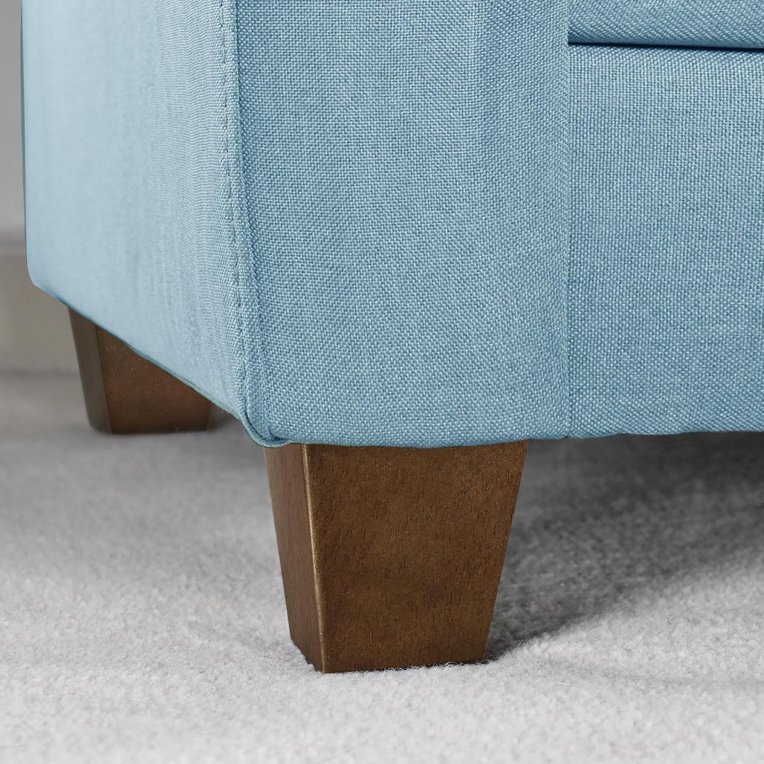Sofa Legs Square Bed Feet 2 inch Wood Replacement Leg for Furniture Set of 4, Dark Brown