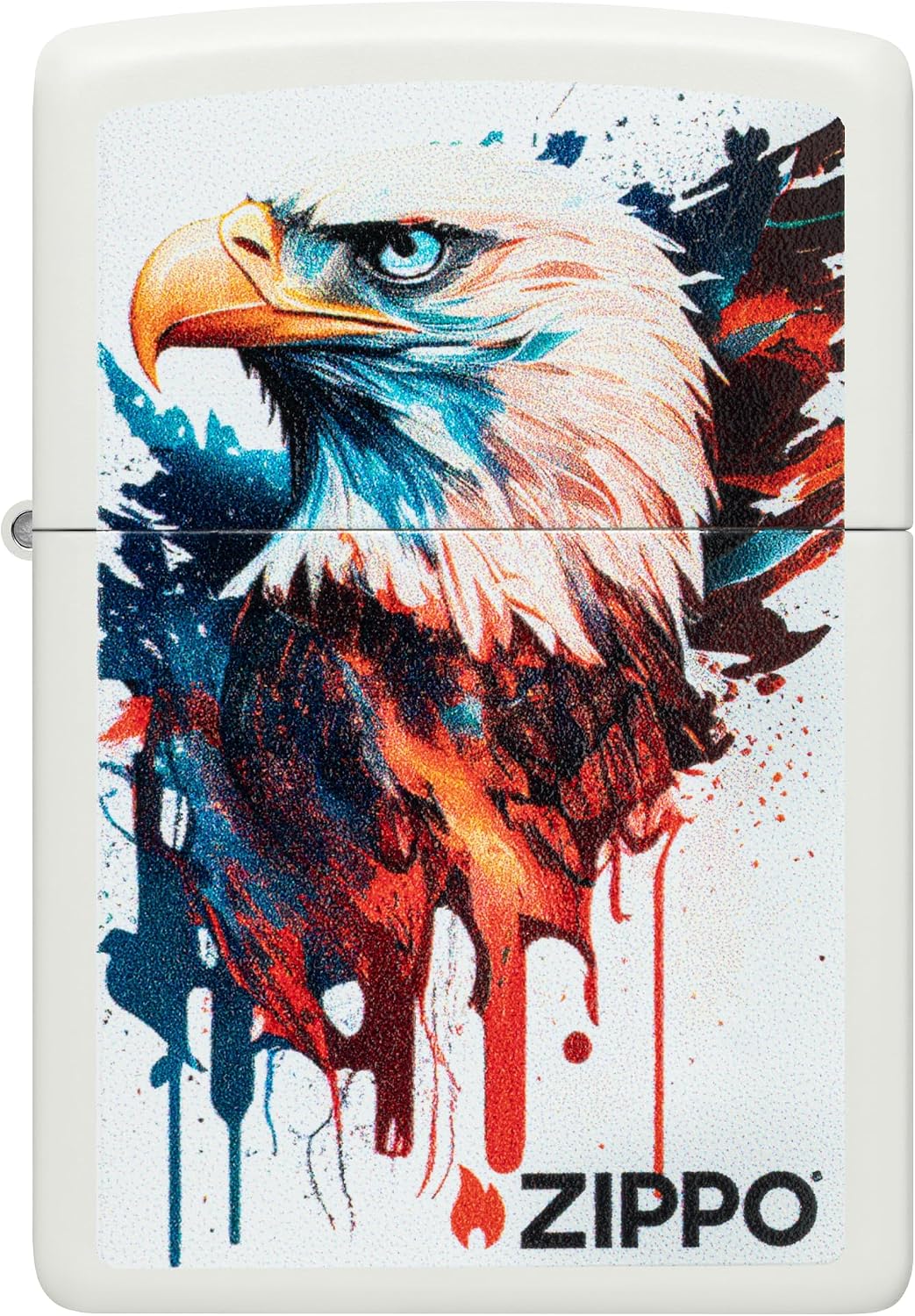 Zippo Eagles Dare Pocket Lighter - Refillable Flip-Top Windproof Lighters - Fierce Soaring Eagle Patriotic Design Pocket Lighters - Luxury Metal Lighter Made in USA