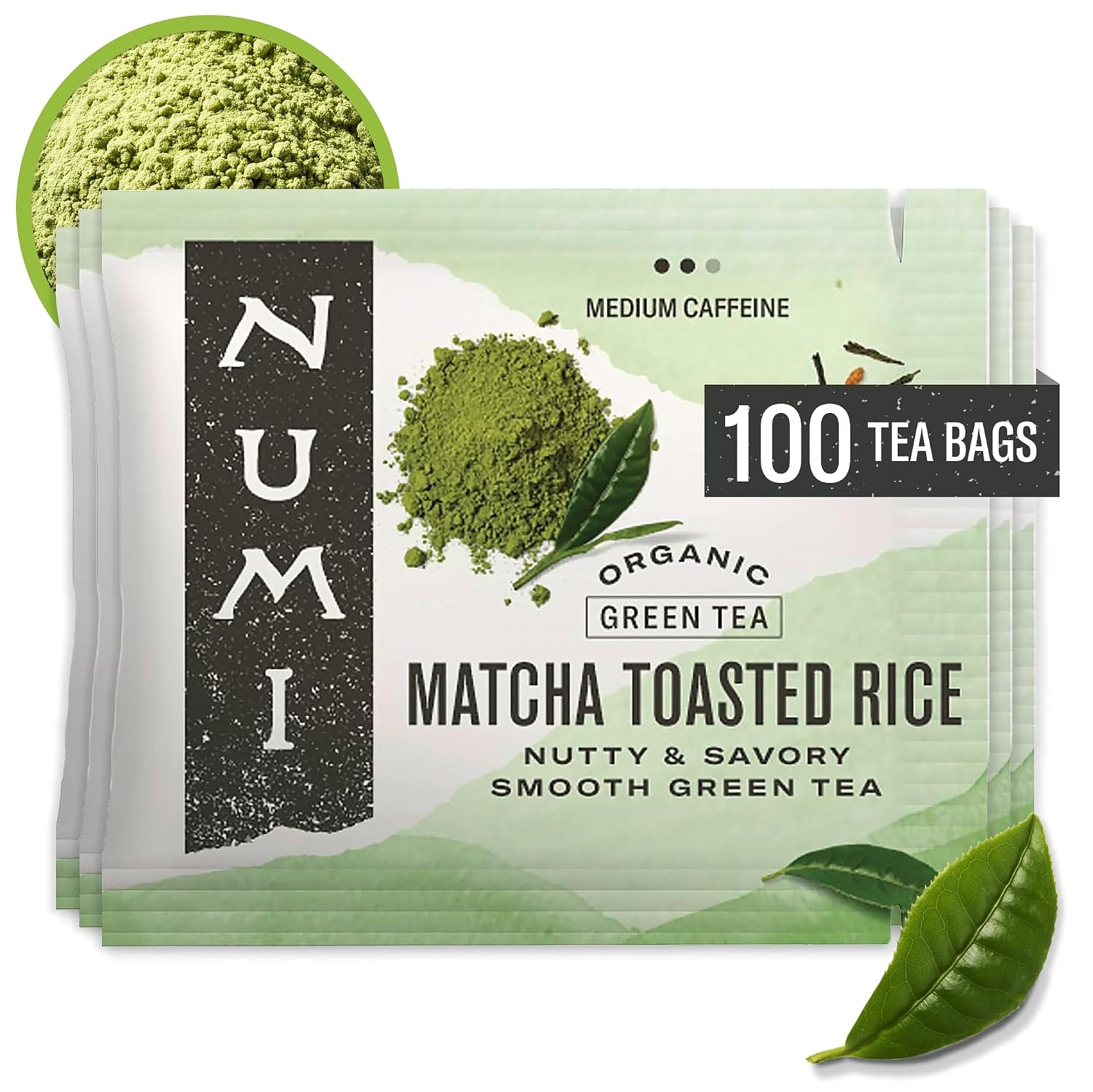 Numi Organic Gunpowder Green Tea – 54 Green Tea Bags – Bold, Smooth Flavor, Packed with Antioxidants, Naturally Energizing, Microplastic-Free Tea Bags