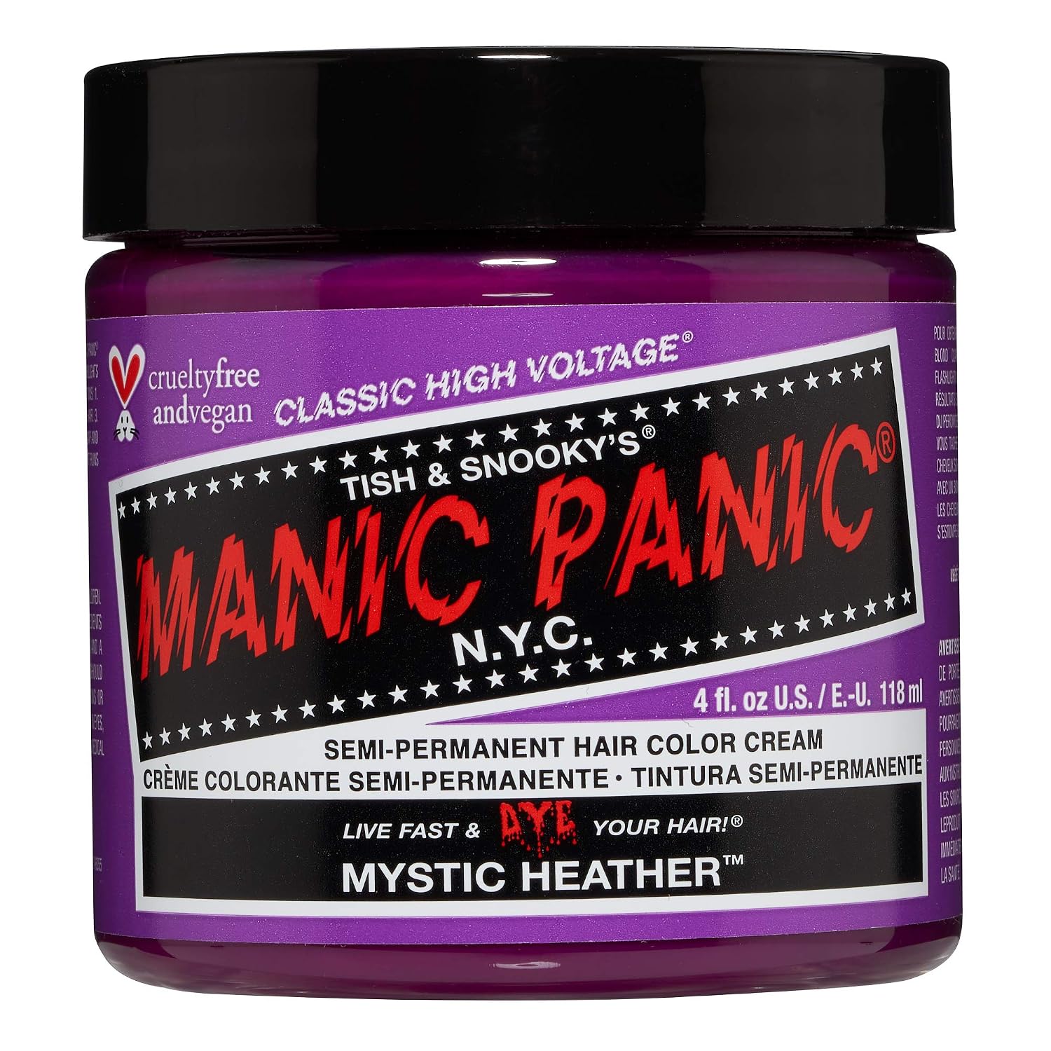 MANIC PANIC Classic Cotton Candy Pink Semi Permanent Hair Color - Bright Pink Hair Dye for Women & Men That Lasts 4-6 Weeks - Vegan, Ammonia & Cruelty-Free - Create & Mix Custom Shades (4oz / 2pk)