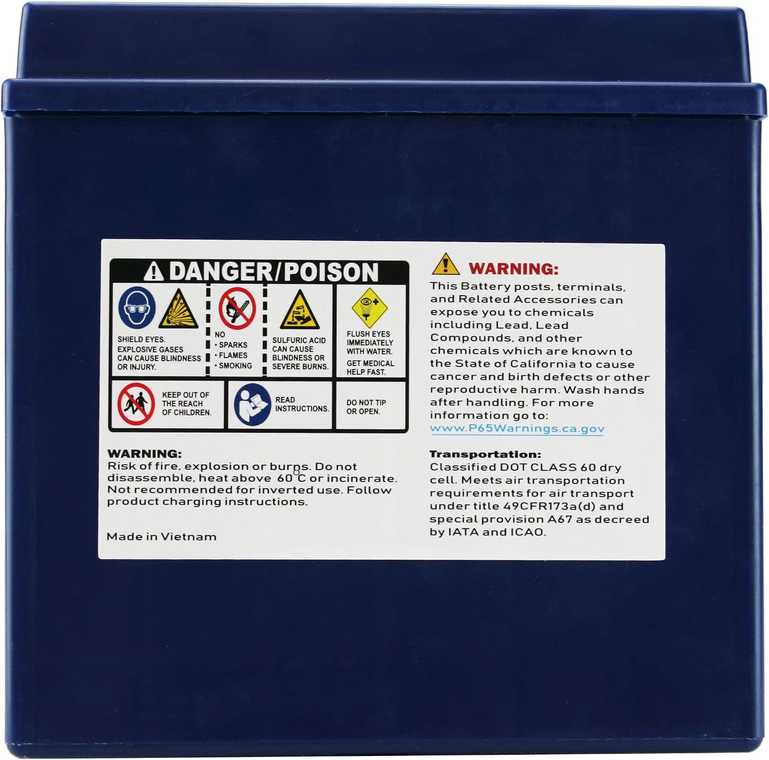 PowerStar YTX14-BS UTV Battery Replacement for Honda Pioneer 1000, Pioneer 700, MUV700, Pioneer 500