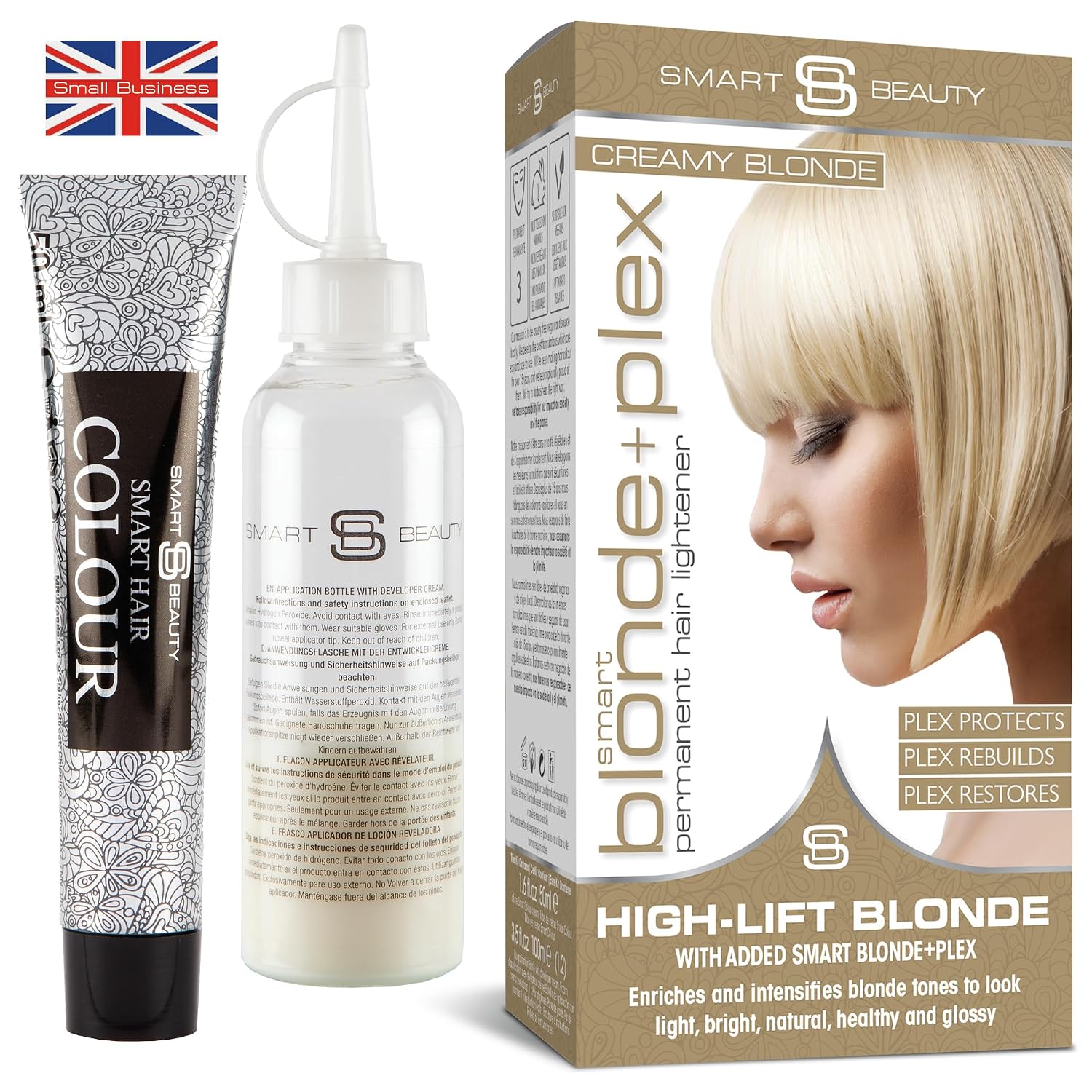 Smart Beauty Blonde Bleach-It, The Ultimate Lightener for Dark Hair, Perfect for Highlighting and Vibrant Pastel Colour, Hair Bleach Kit, Vegan & Cruelty Free