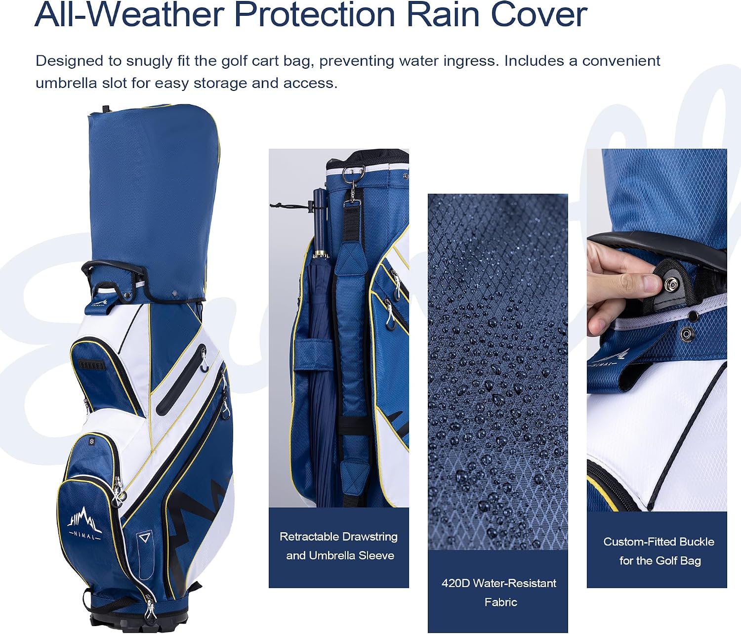 14-Way Golf Cart Bag with Organizer Divider | Full-Length Dividers, Rain Cover Included, Easy-Carry Handles, Club Organization, Cart Compatible