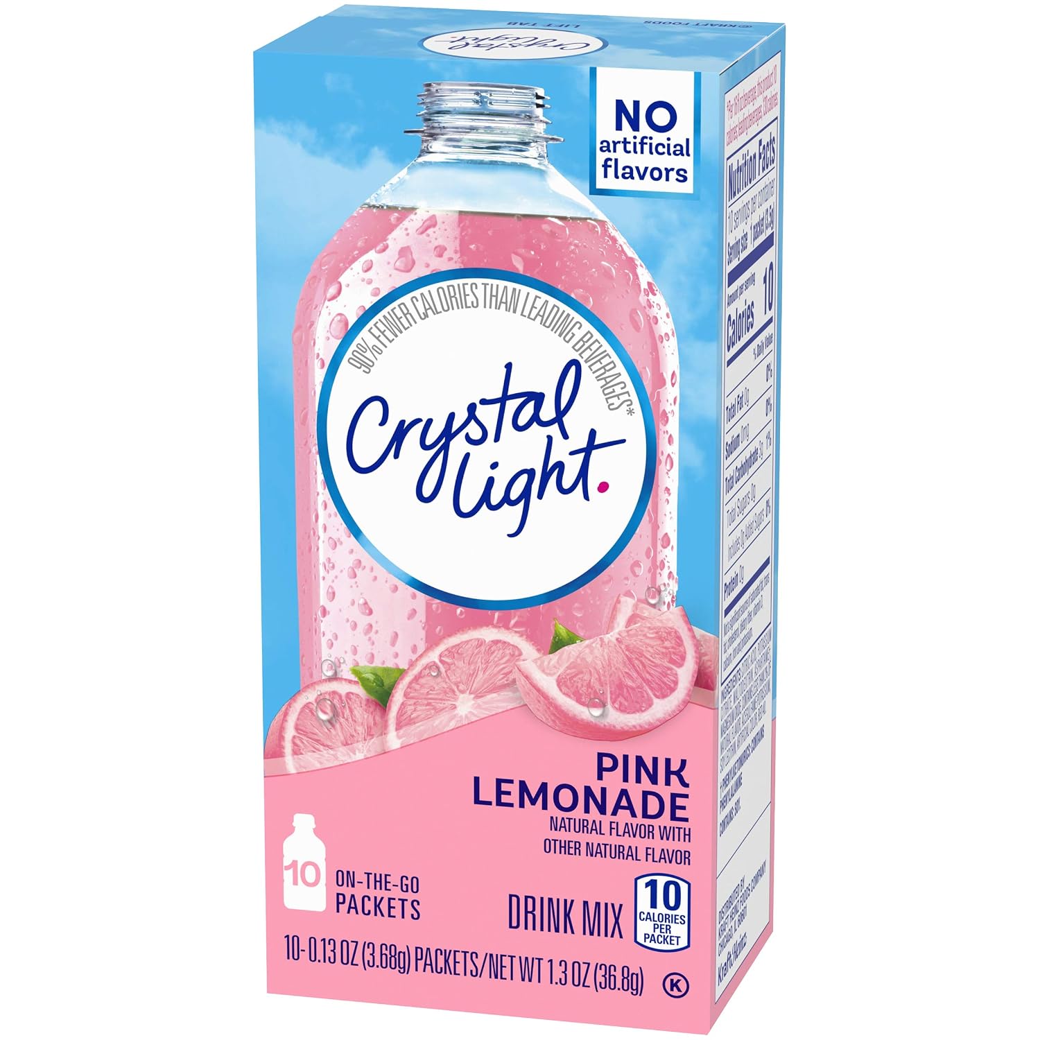 Crystal Light Pink Lemonade Drink Mix (120 On-The-Go Packets, 12 Packs Of 10)