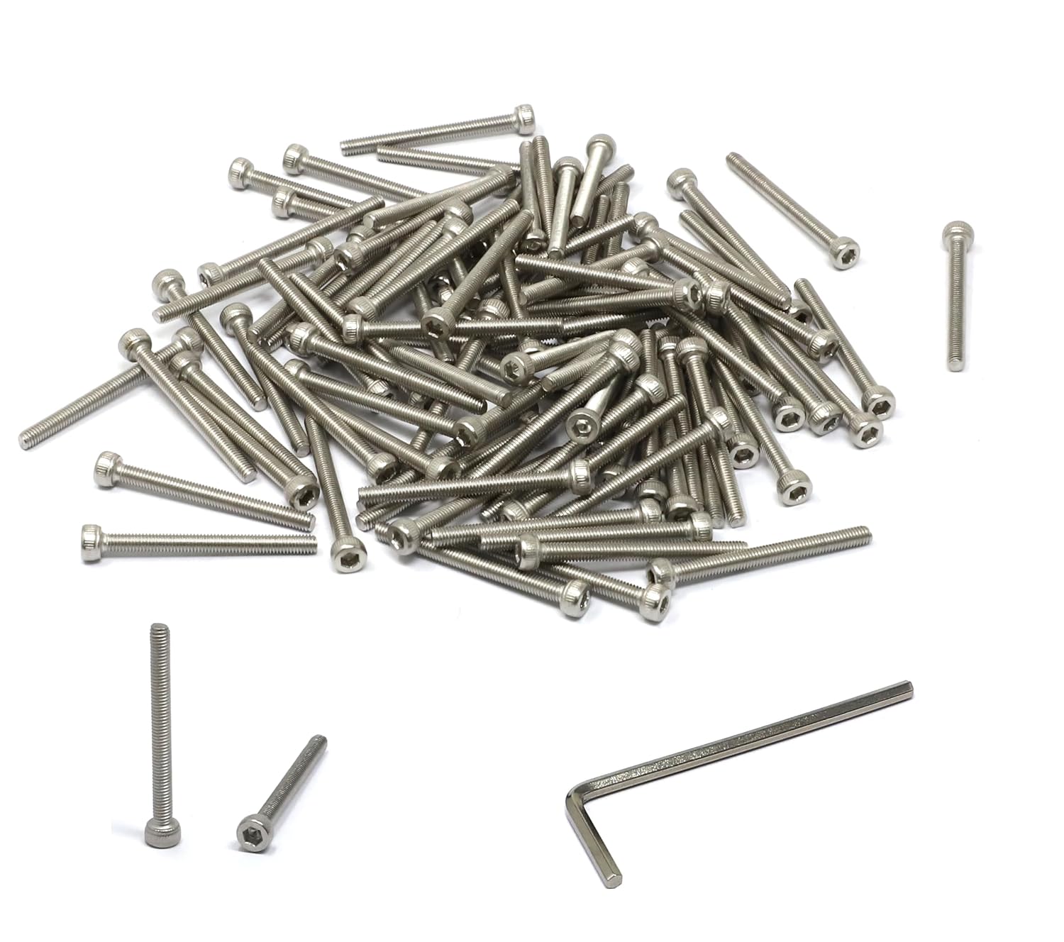 iexcell 20 Pcs M8 x 30/35/40/45/50 mm Stainless Steel 304 Hex Socket Head Cap Screws Bolts Assortment, Fully Threaded