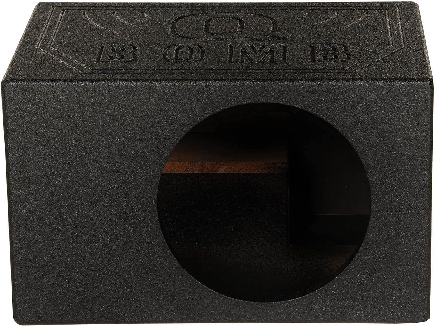 Qpower Single 12" Vented Ported Car Subwoofer Sub Box Enclosure, QBOMB12VL - Single Cab Bass Woofer Speaker Box System for Vehicle or Truck Audio
